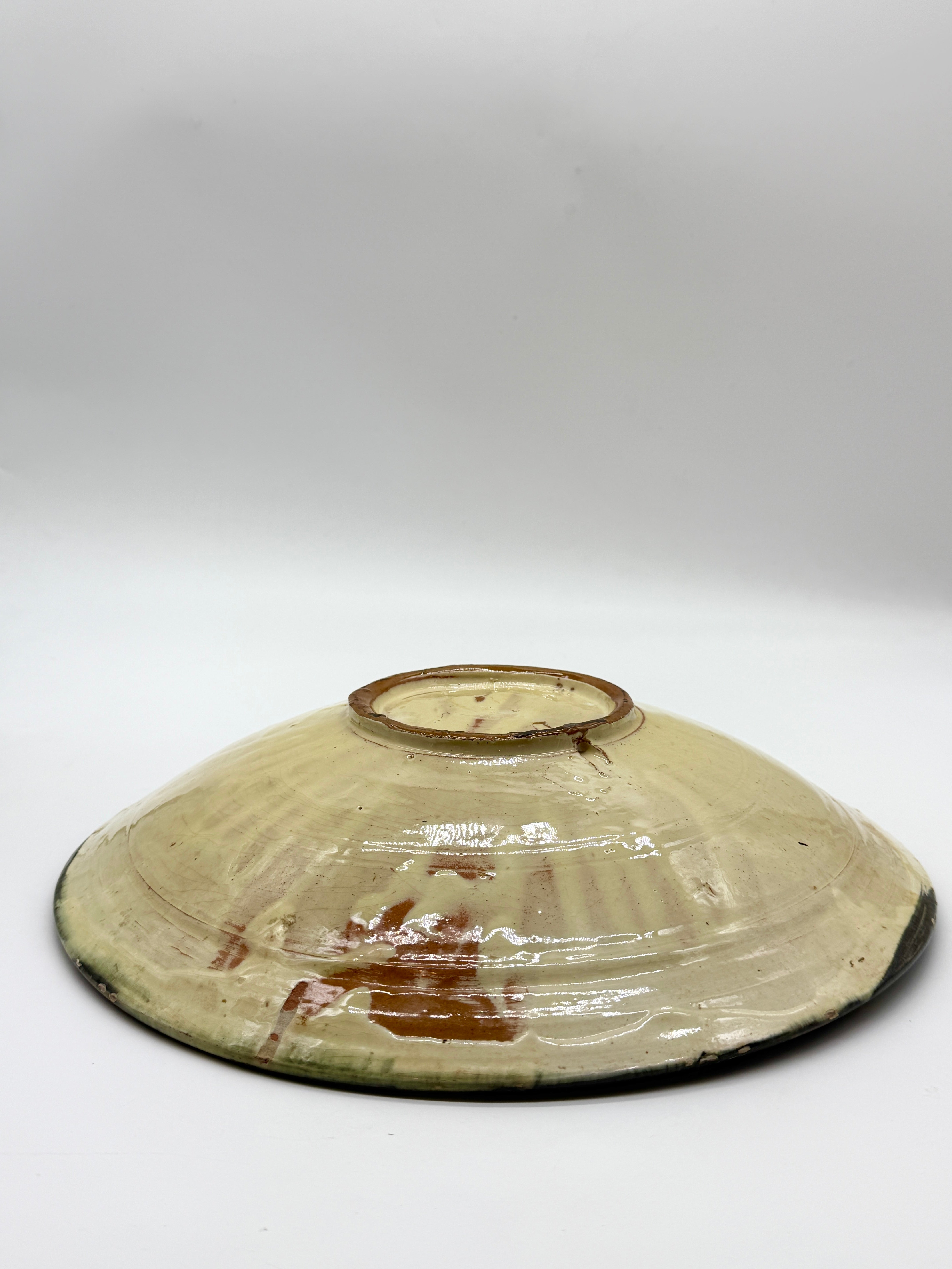 GRANDE ASSIETTE POISSON, PUIGDEMONT LA BISBAL, CATALOGNE 1960s