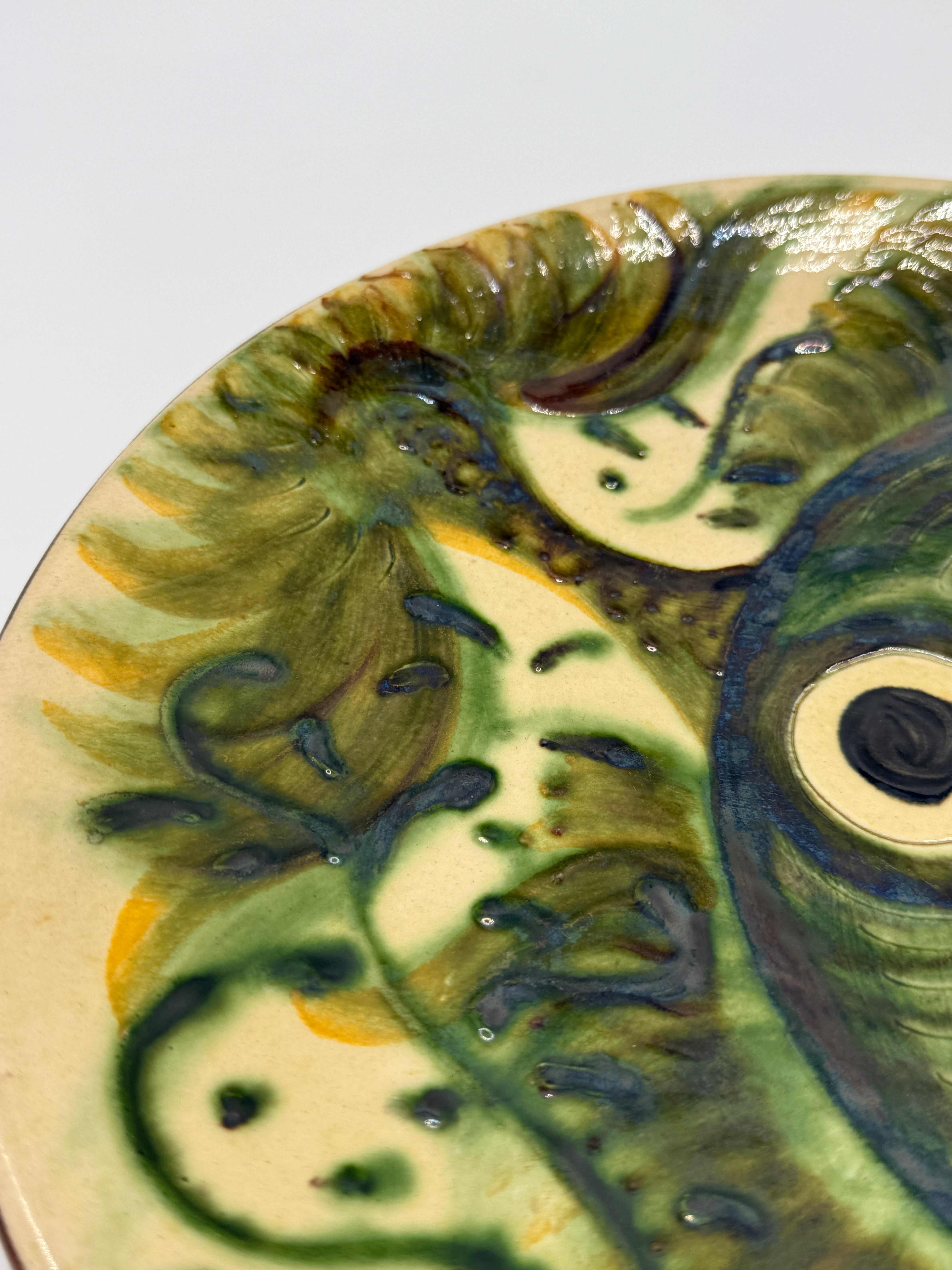 ASSIETTE POISSON FANTASTIQUE, PUIGDEMONT, CATALOGNE 1960s