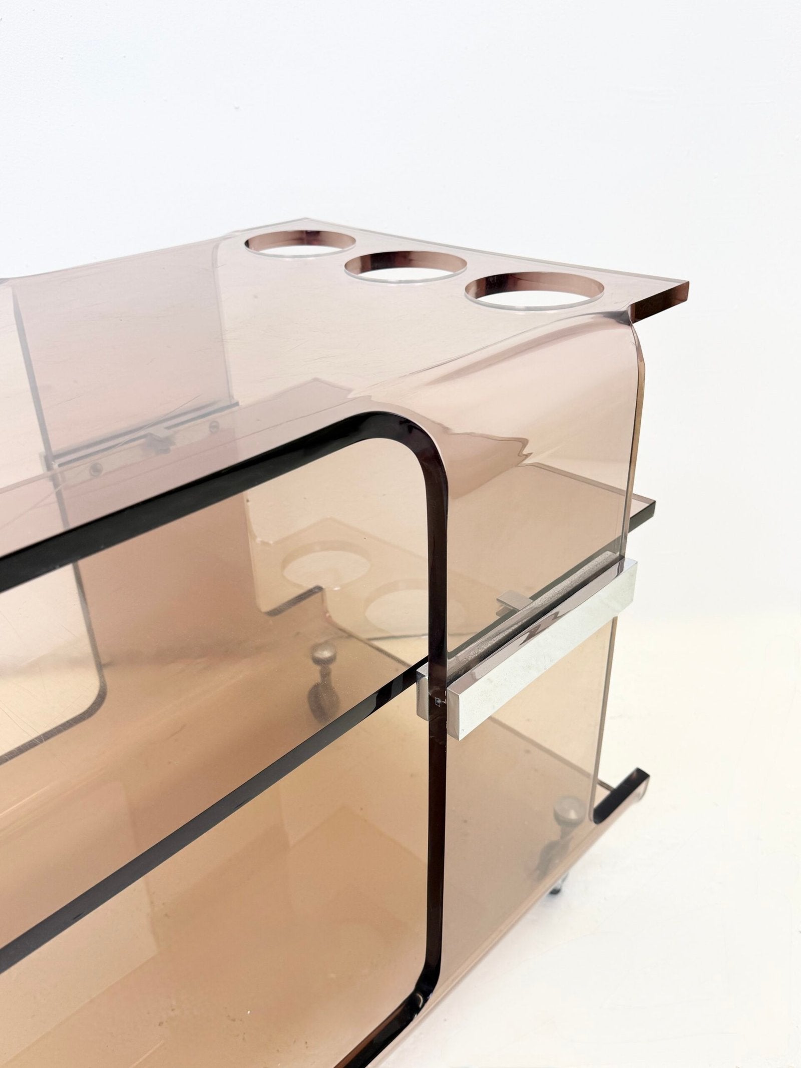 BAR PLEXI SIGNÉ "MICHEL DUMAS", 1970s