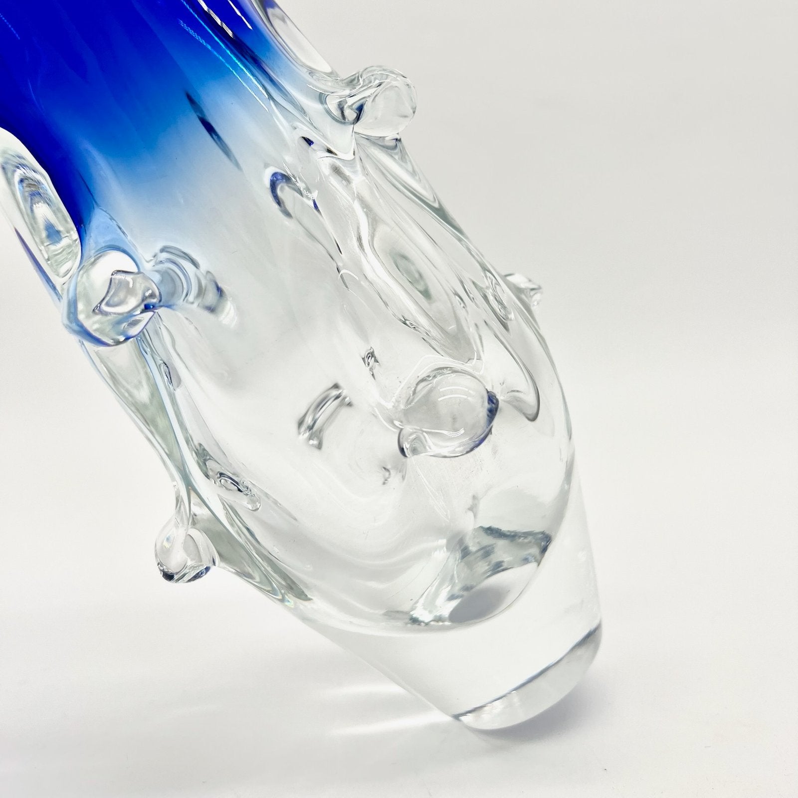 VASE BLEU COBALT, LADISLAV PALACEK, CRISTAL DE BOHÈME, 1960