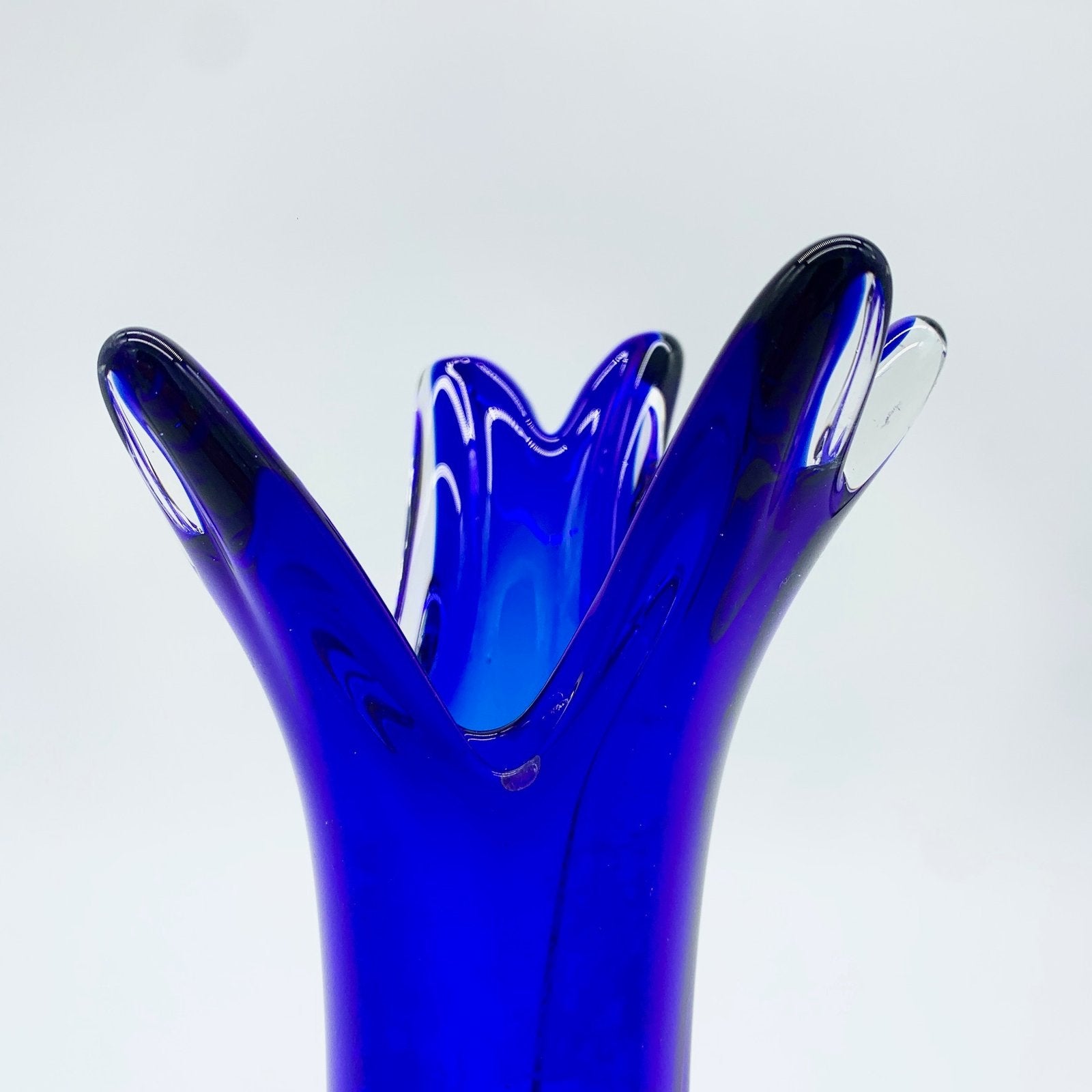 VASE BLEU COBALT, VERRE DE MURANO, 1950/60