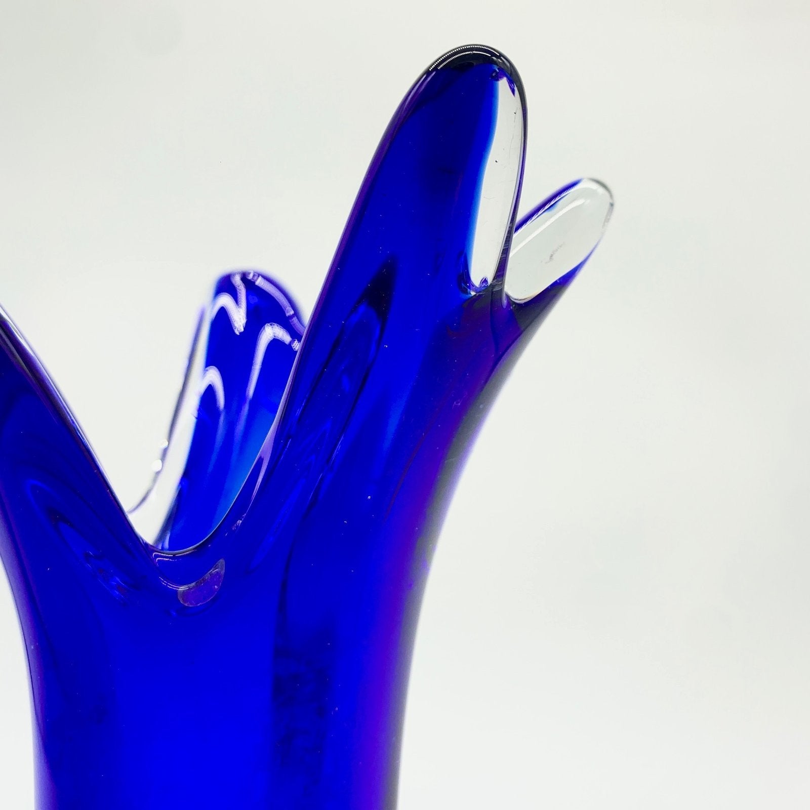 VASE BLEU COBALT, VERRE DE MURANO, 1950/60
