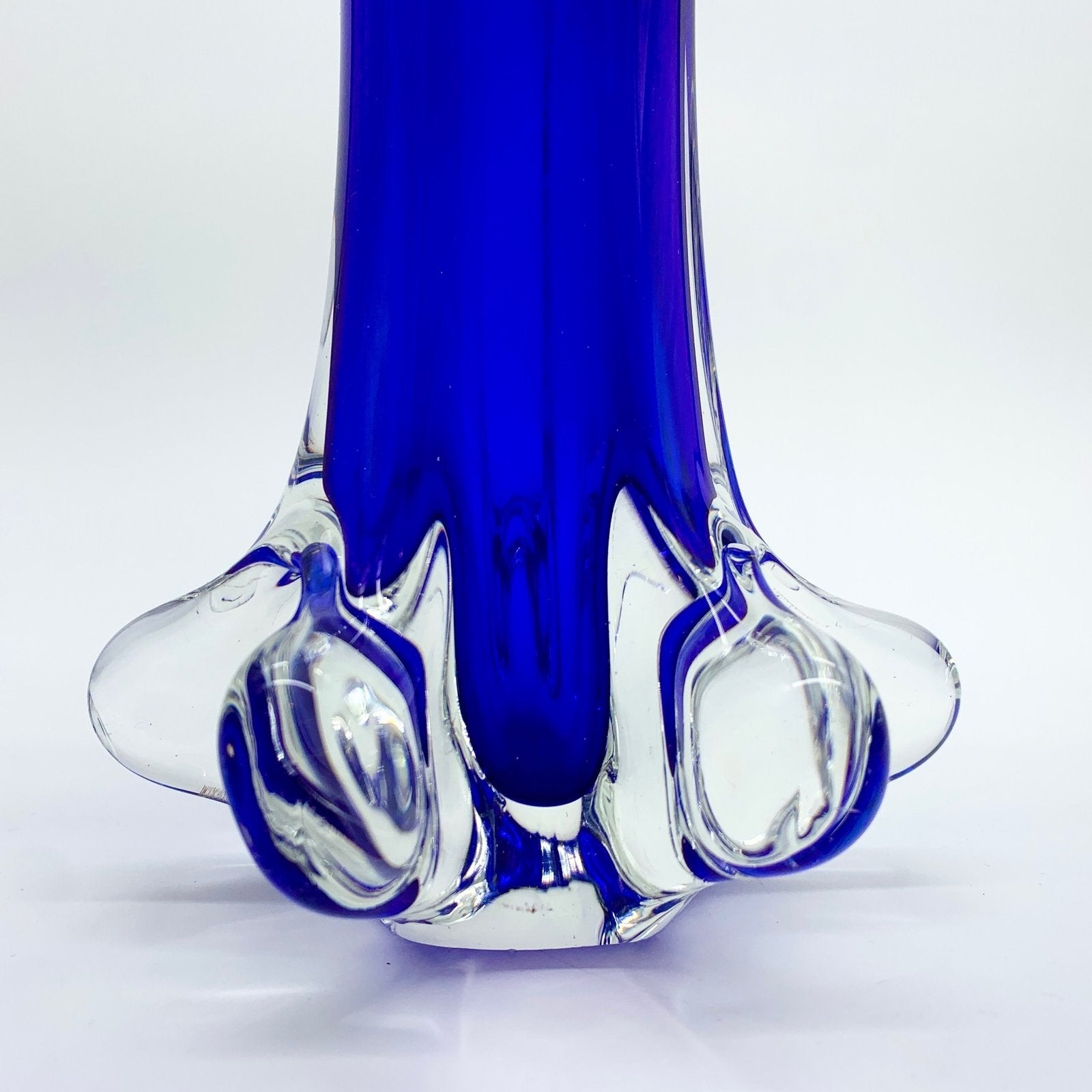 VASE BLEU COBALT, VERRE DE MURANO, 1950/60