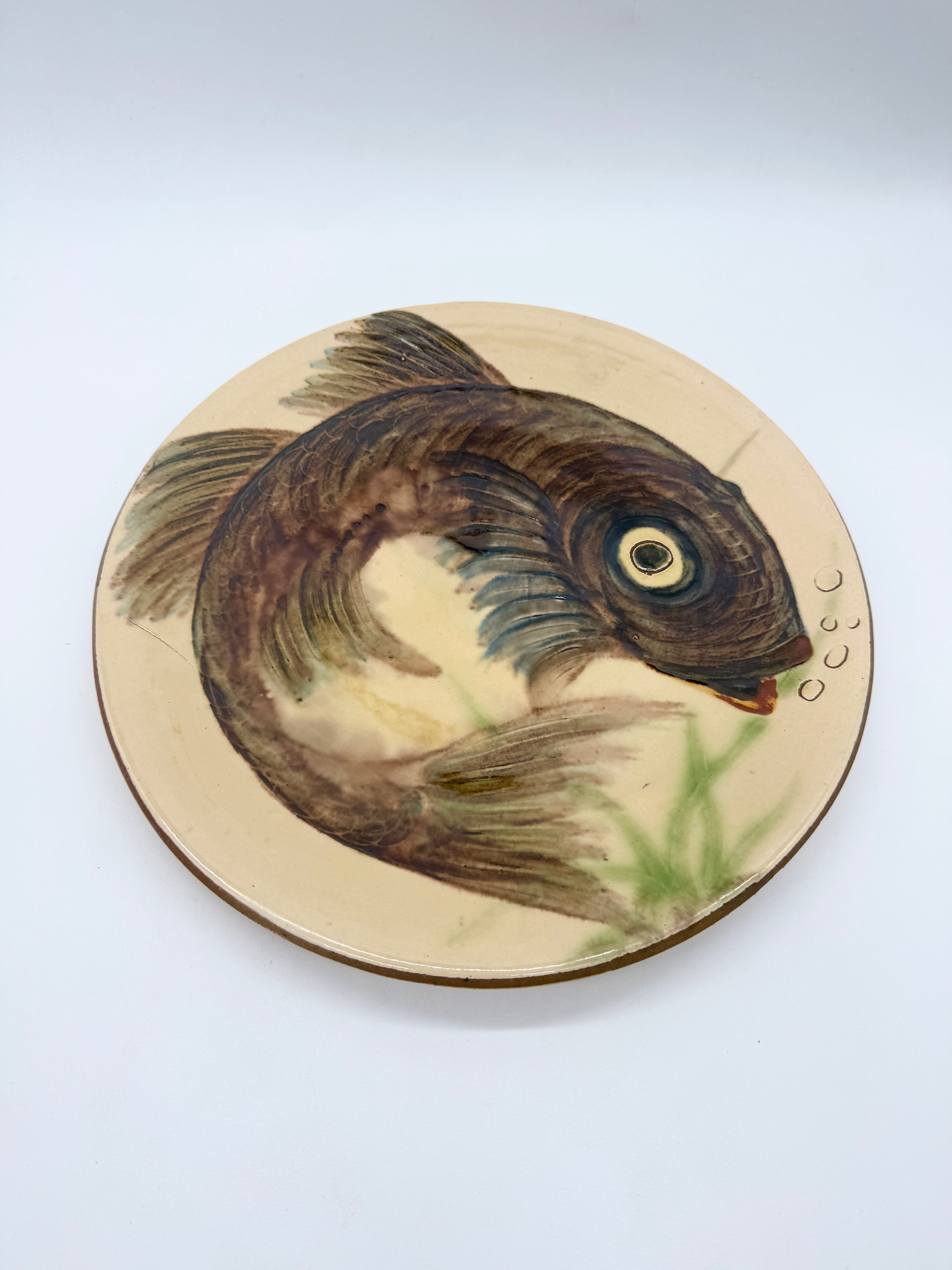 ASSIETTE MURALE "POISSON", PUIGDEMONT, 1960S