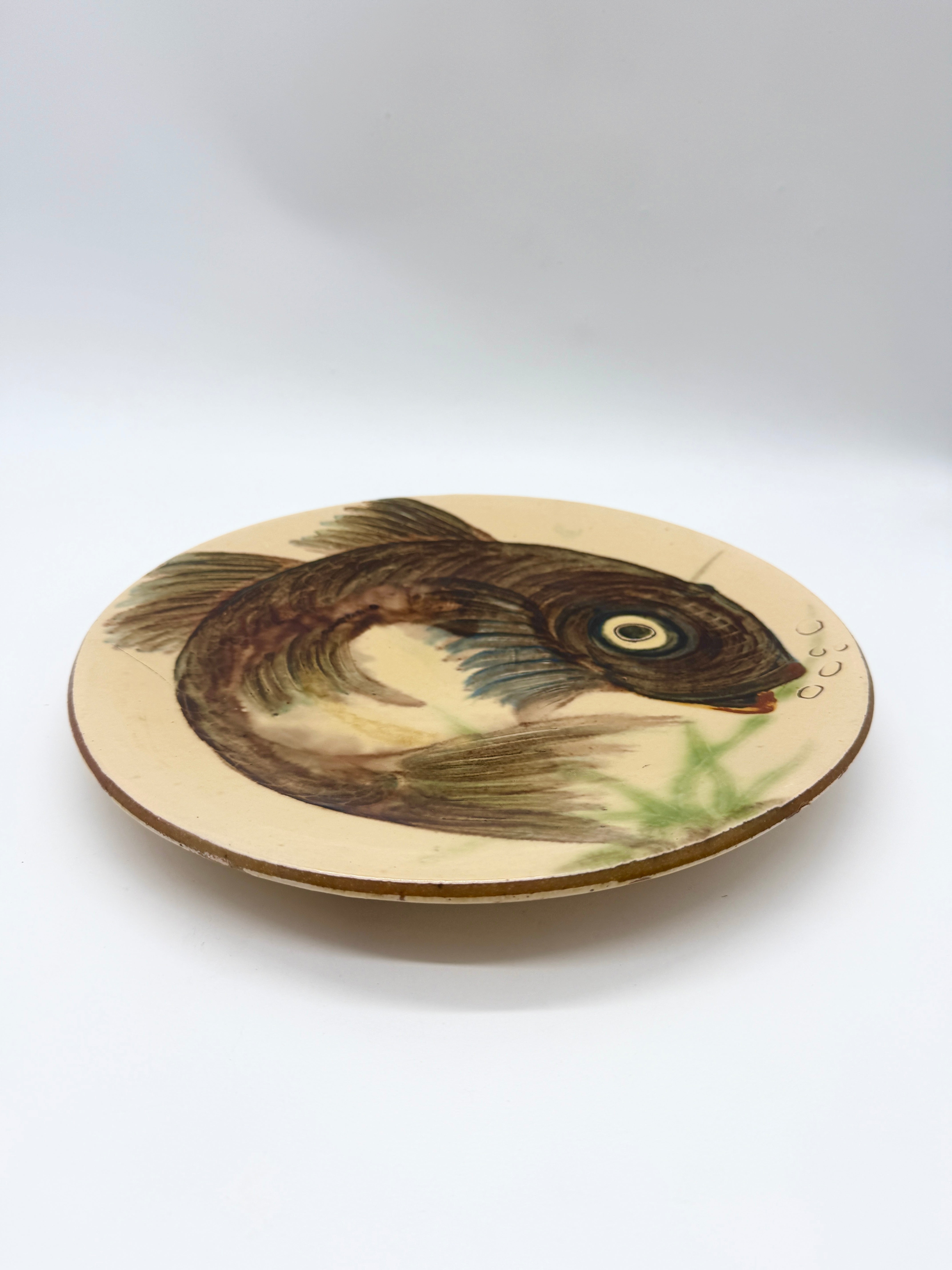 ASSIETTE MURALE "POISSON", PUIGDEMONT, 1960S