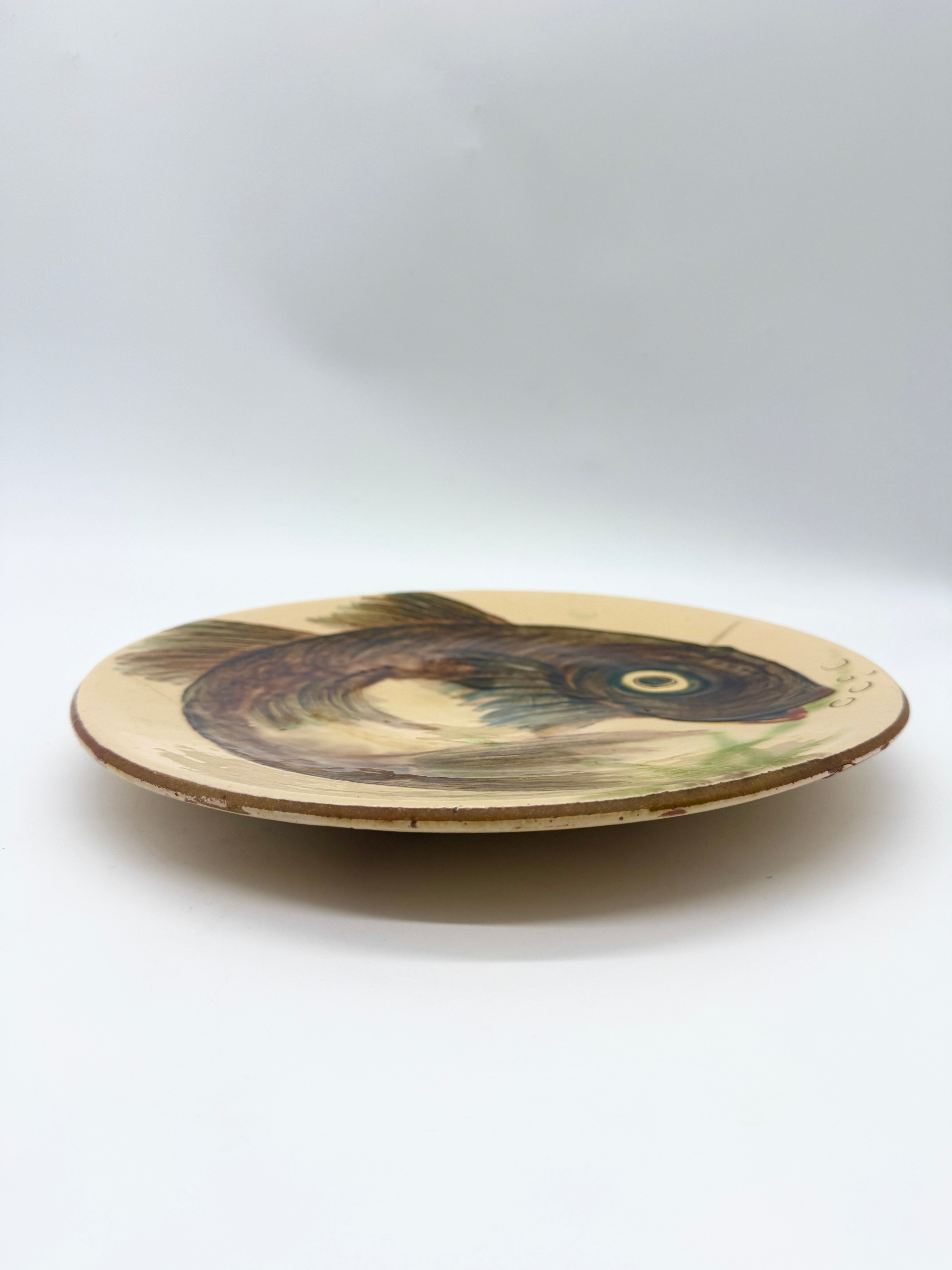 ASSIETTE MURALE "POISSON", PUIGDEMONT, 1960S