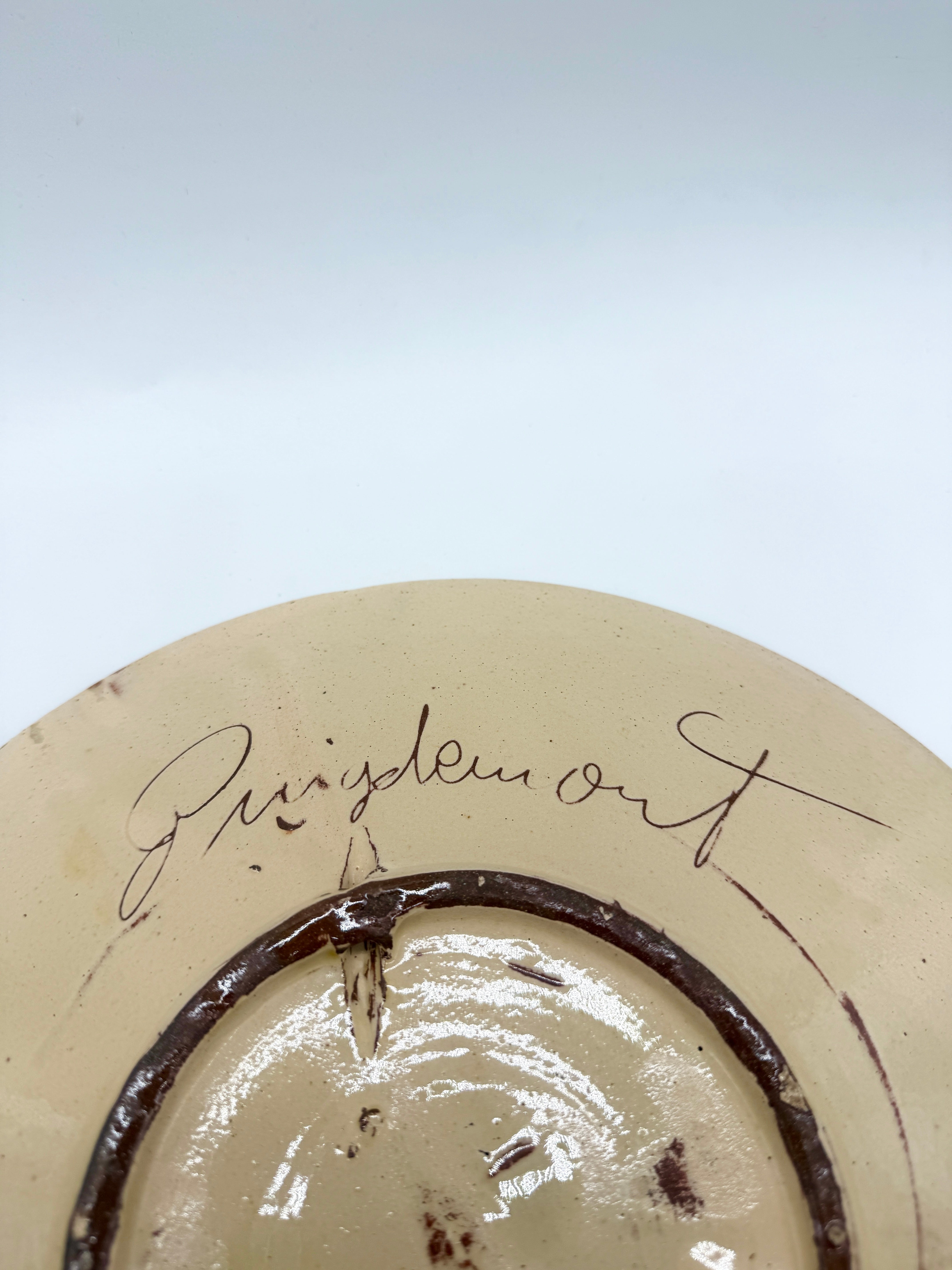 ASSIETTE MURALE "POISSON", PUIGDEMONT, 1960S