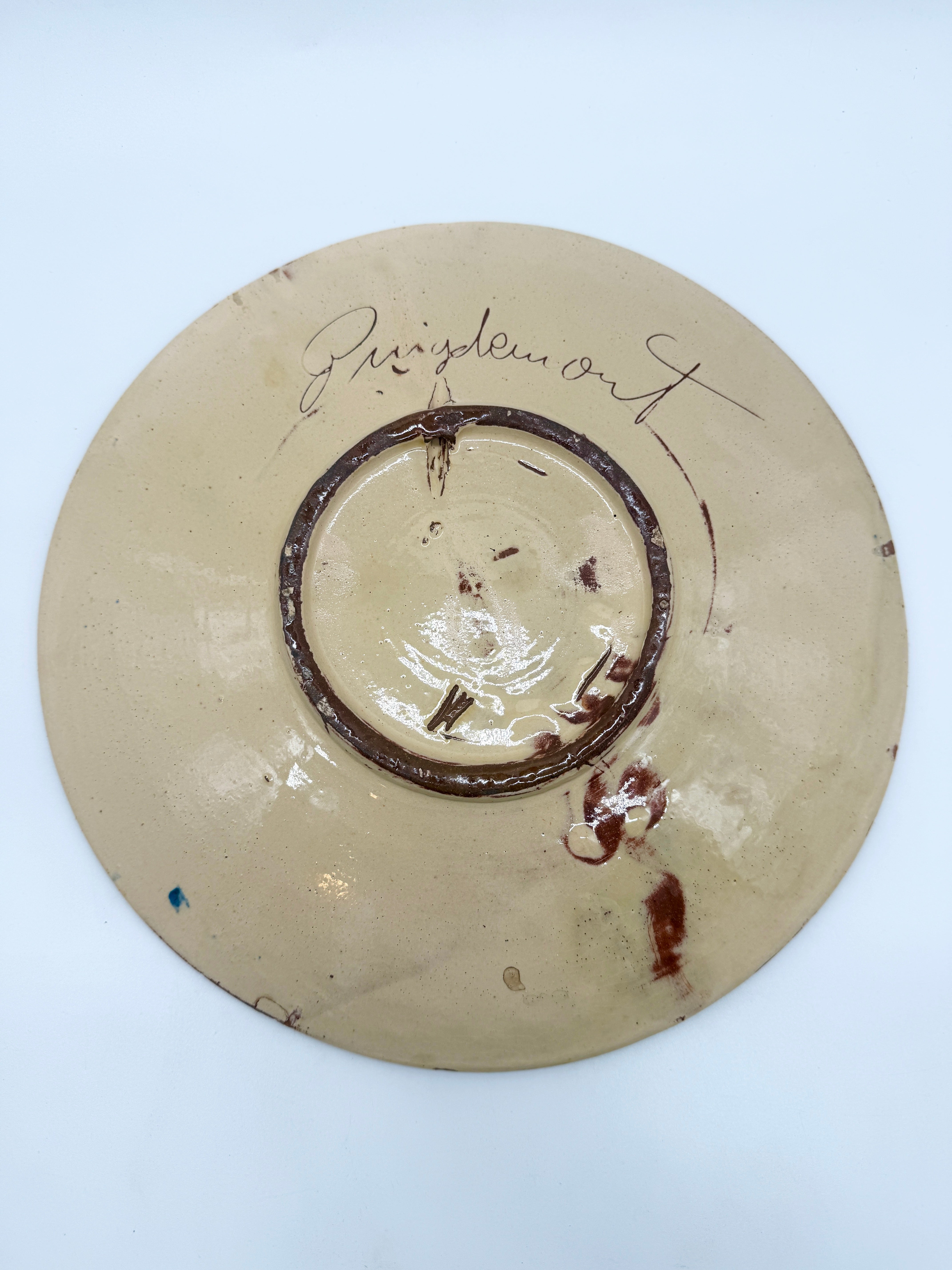 ASSIETTE MURALE "POISSON", PUIGDEMONT, 1960S