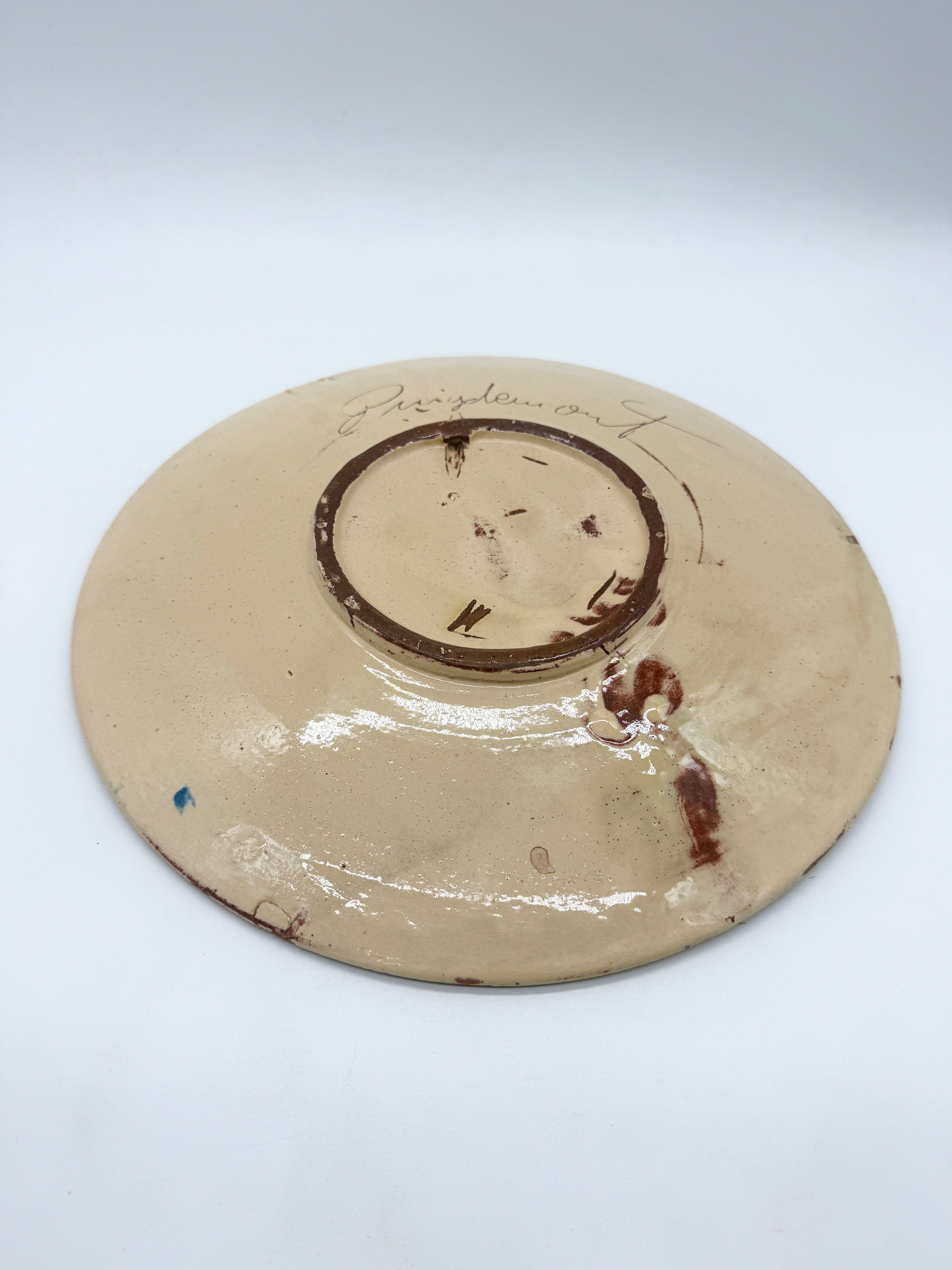ASSIETTE MURALE "POISSON", PUIGDEMONT, 1960S