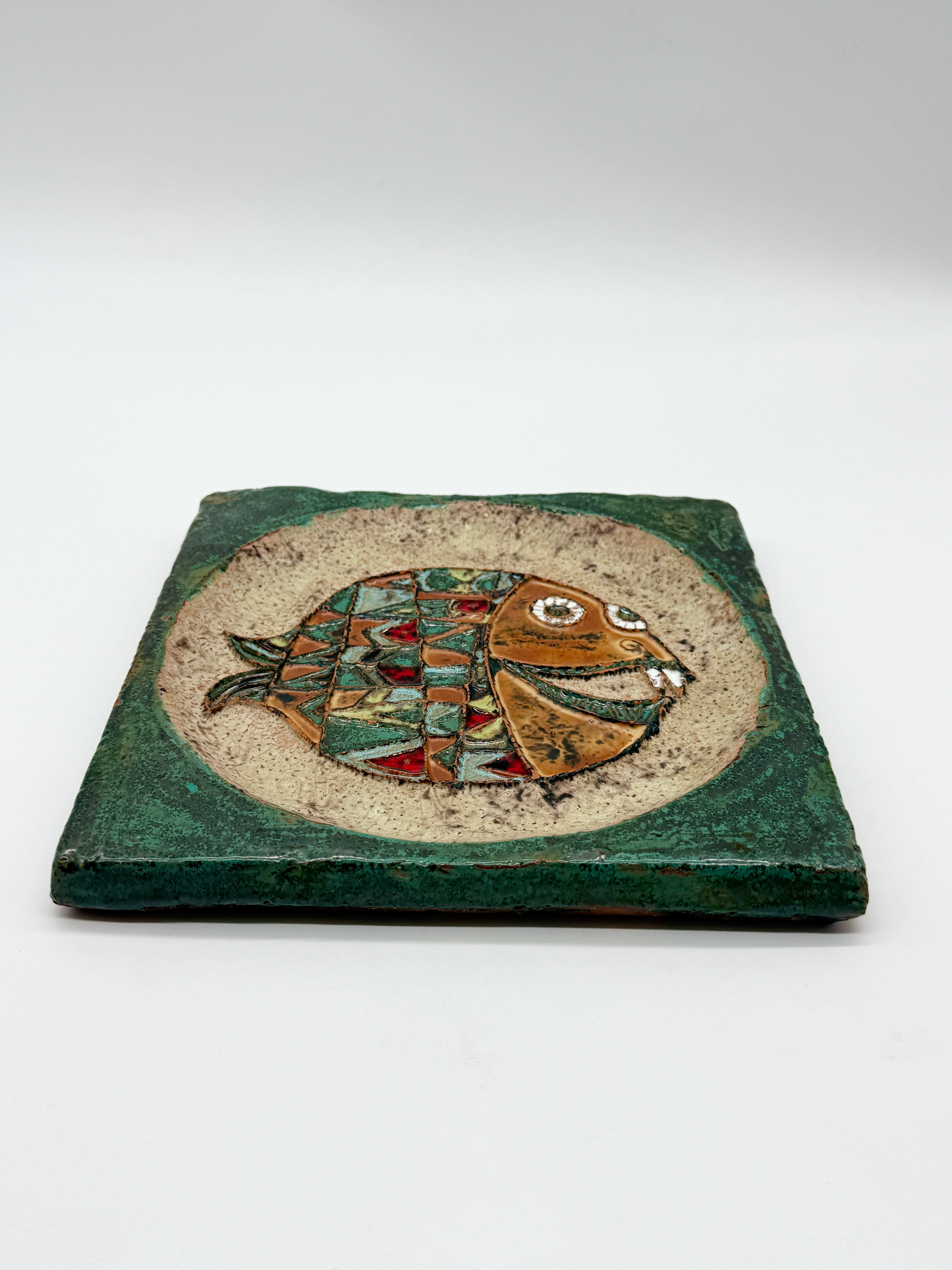 CÉRAMIQUE MURAL "POISSON" – ROLAND ZOBEL, LES CYCLADES 1970S