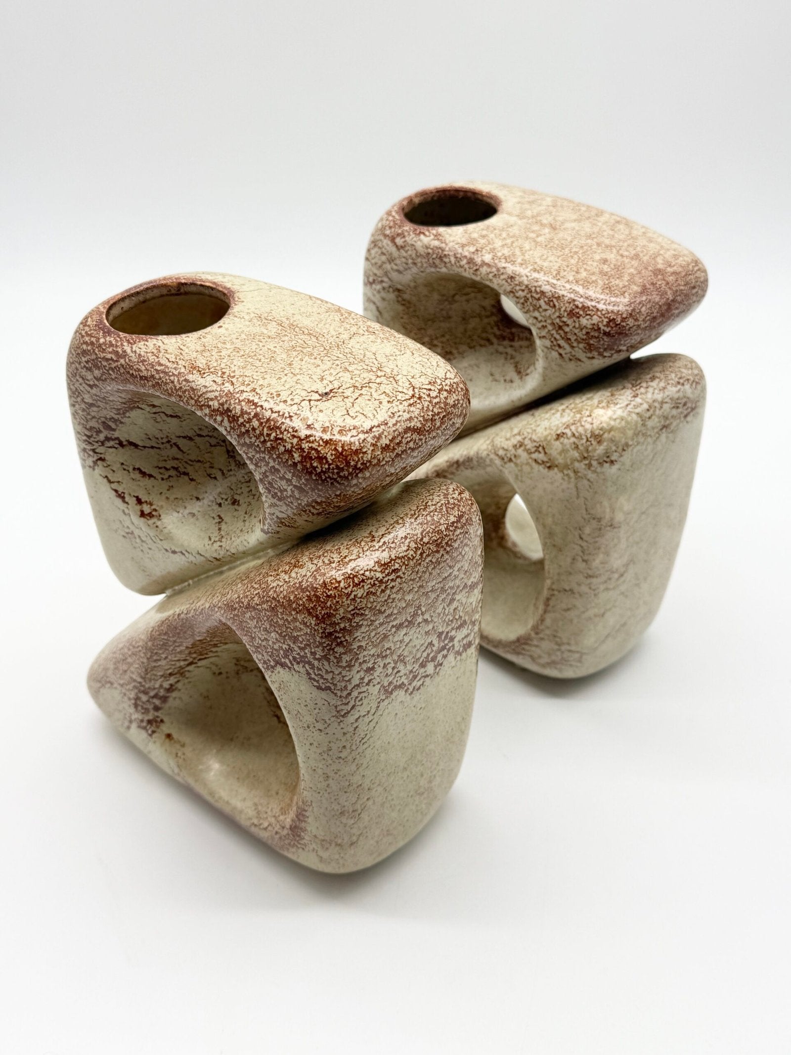 PAIRE DE VASES — ROBERTO RIGON POUR "BERTONCELLO", 1960s