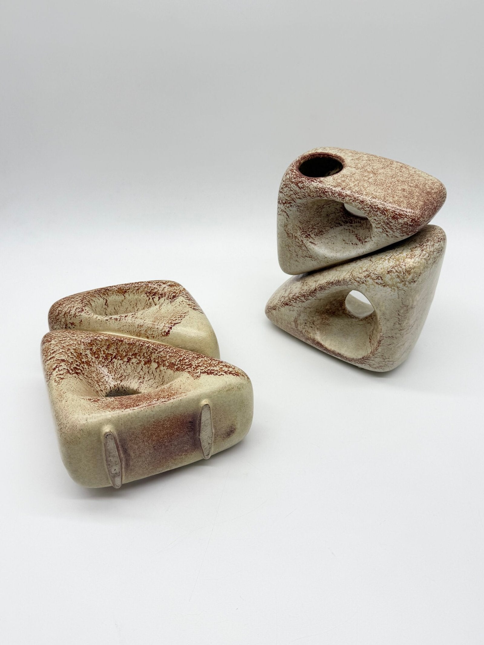 PAIRE DE VASES — ROBERTO RIGON POUR "BERTONCELLO", 1960s