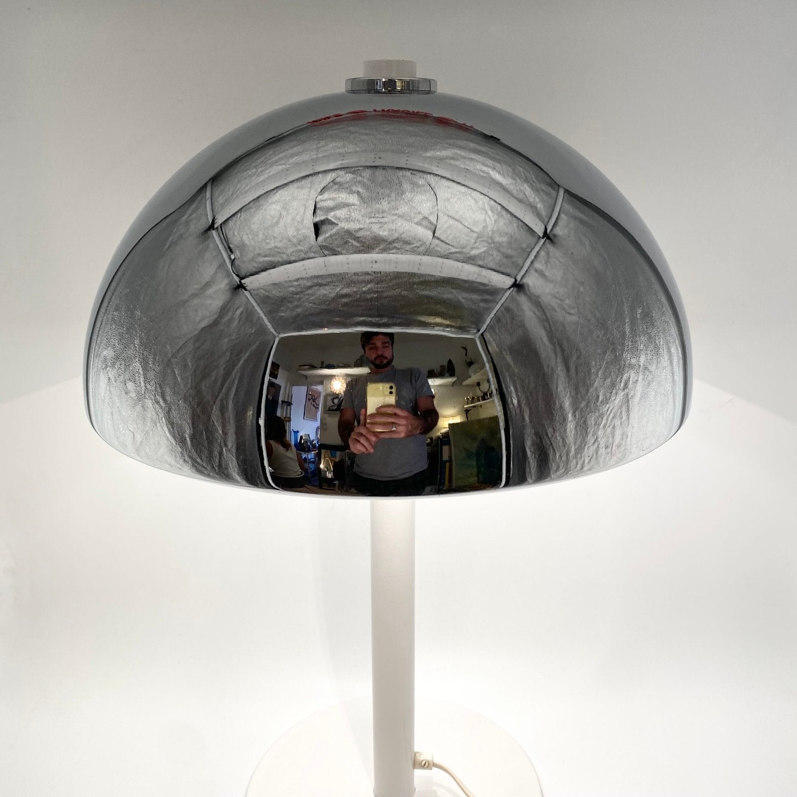 LAMPE CHROME CHAMPIGNON "XXL", 1970s