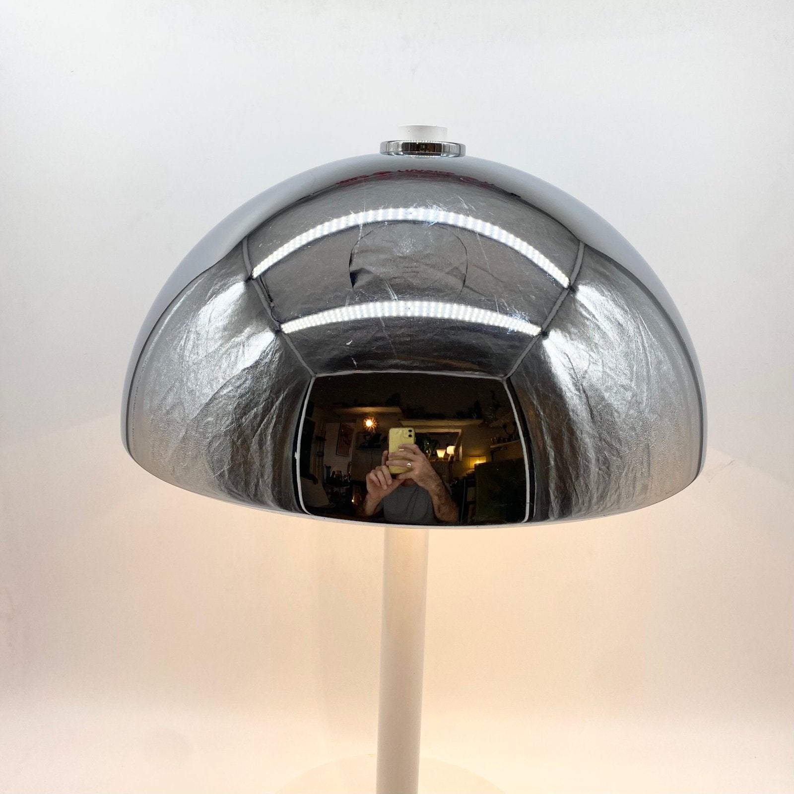 LAMPE CHROME CHAMPIGNON "XXL", 1970s