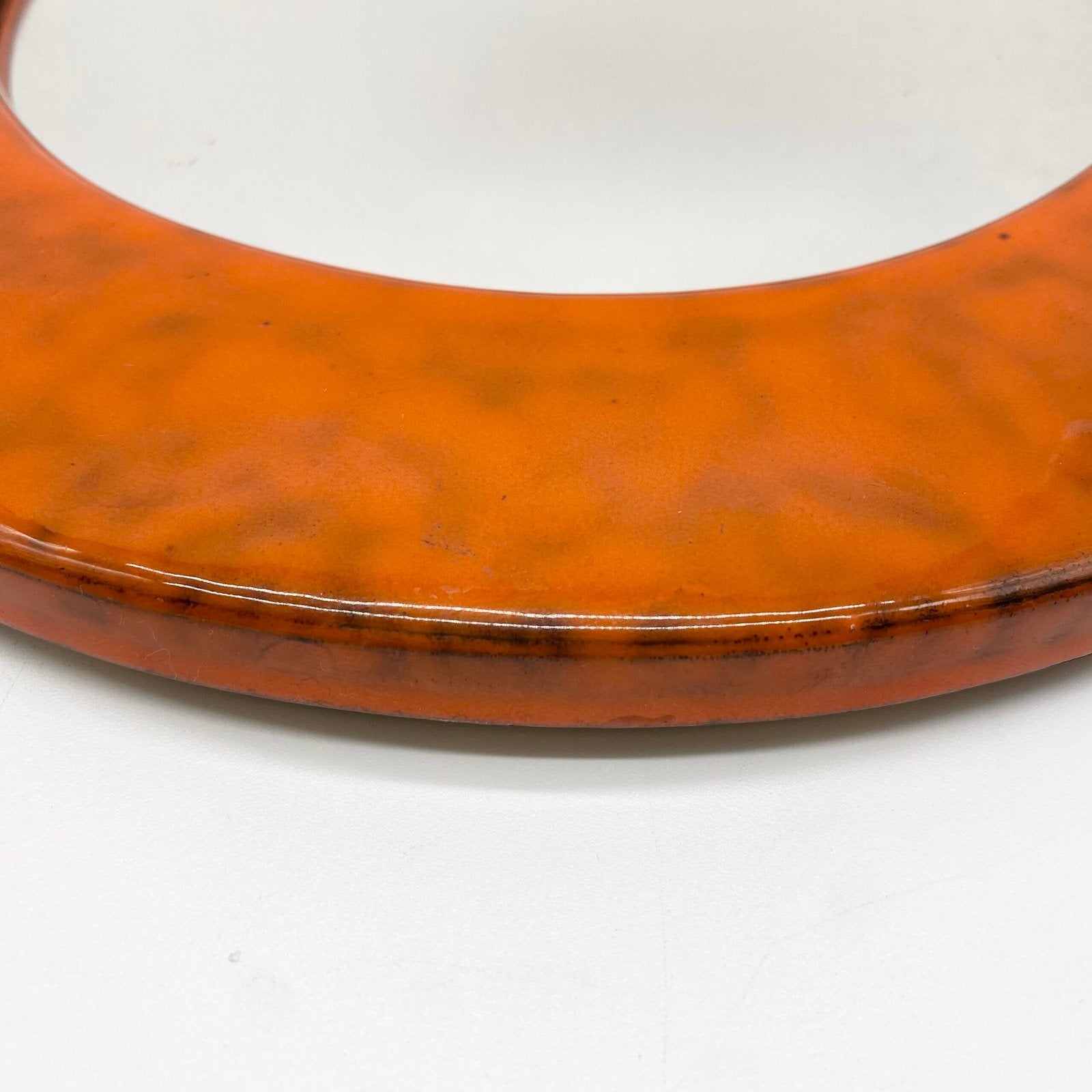 MIROIR CÉRAMIQUE GLAÇURE "ORANGE", 1960s