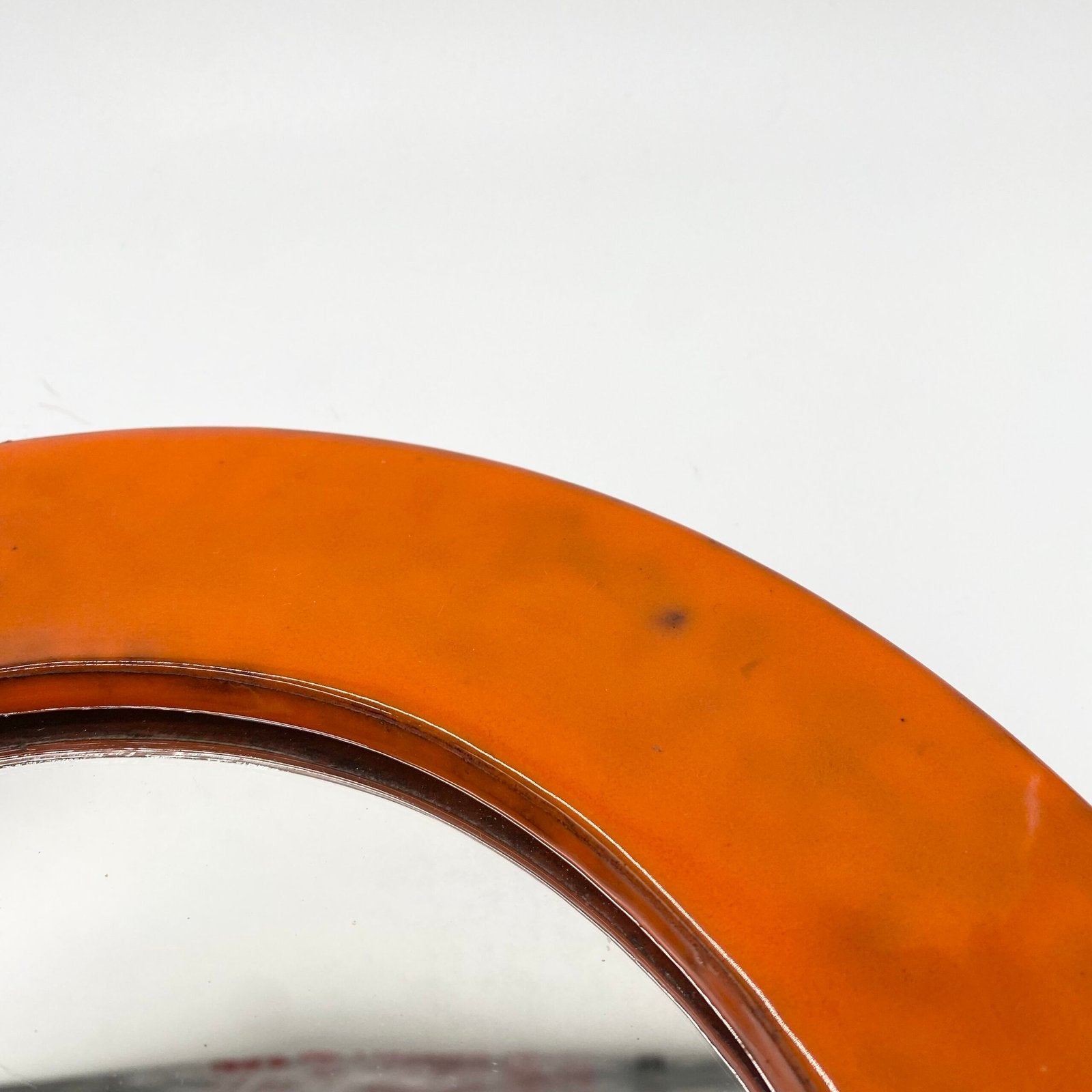 MIROIR CÉRAMIQUE GLAÇURE "ORANGE", 1960s