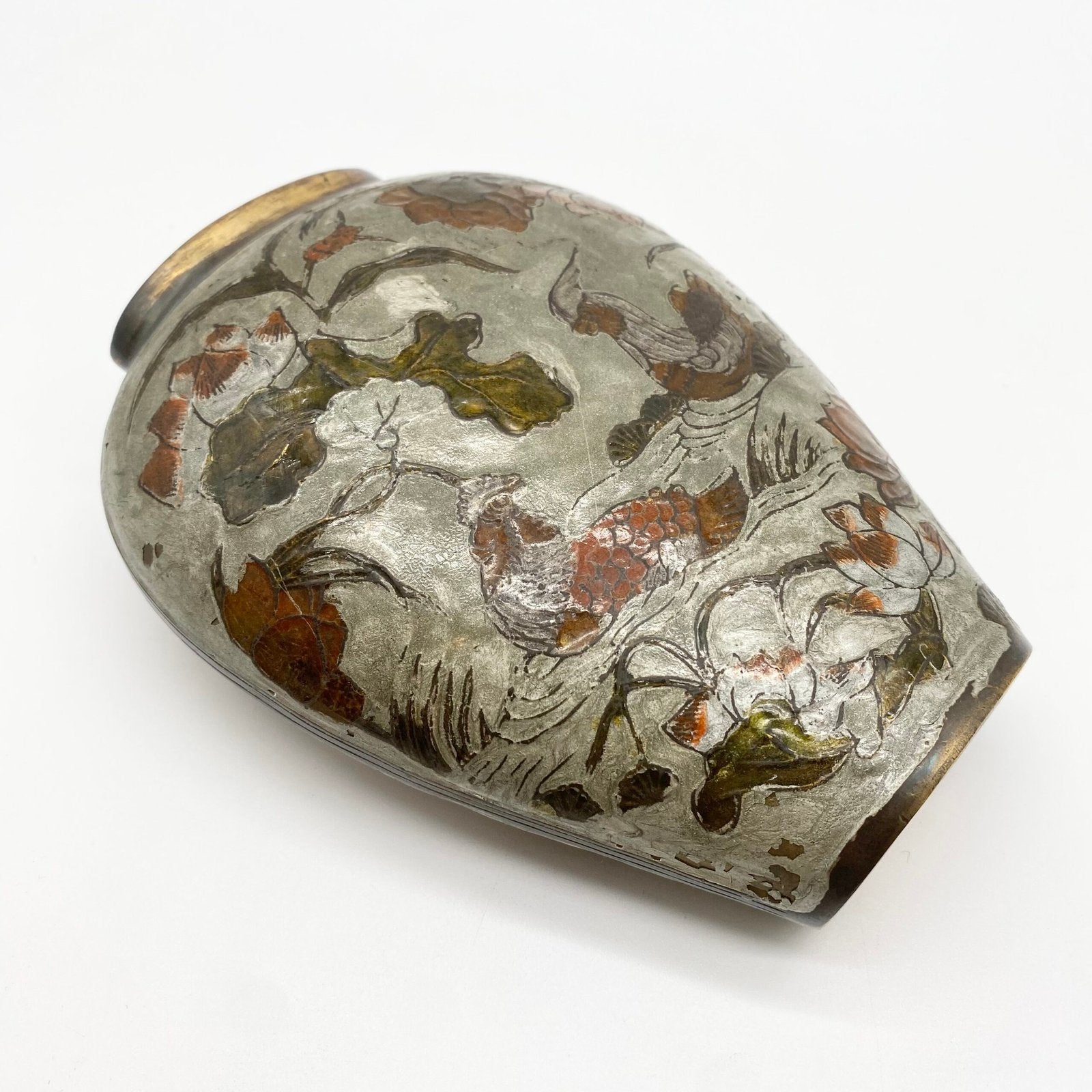 VASE "MEIJI" LAITON CLOISONNÉ, 1900s