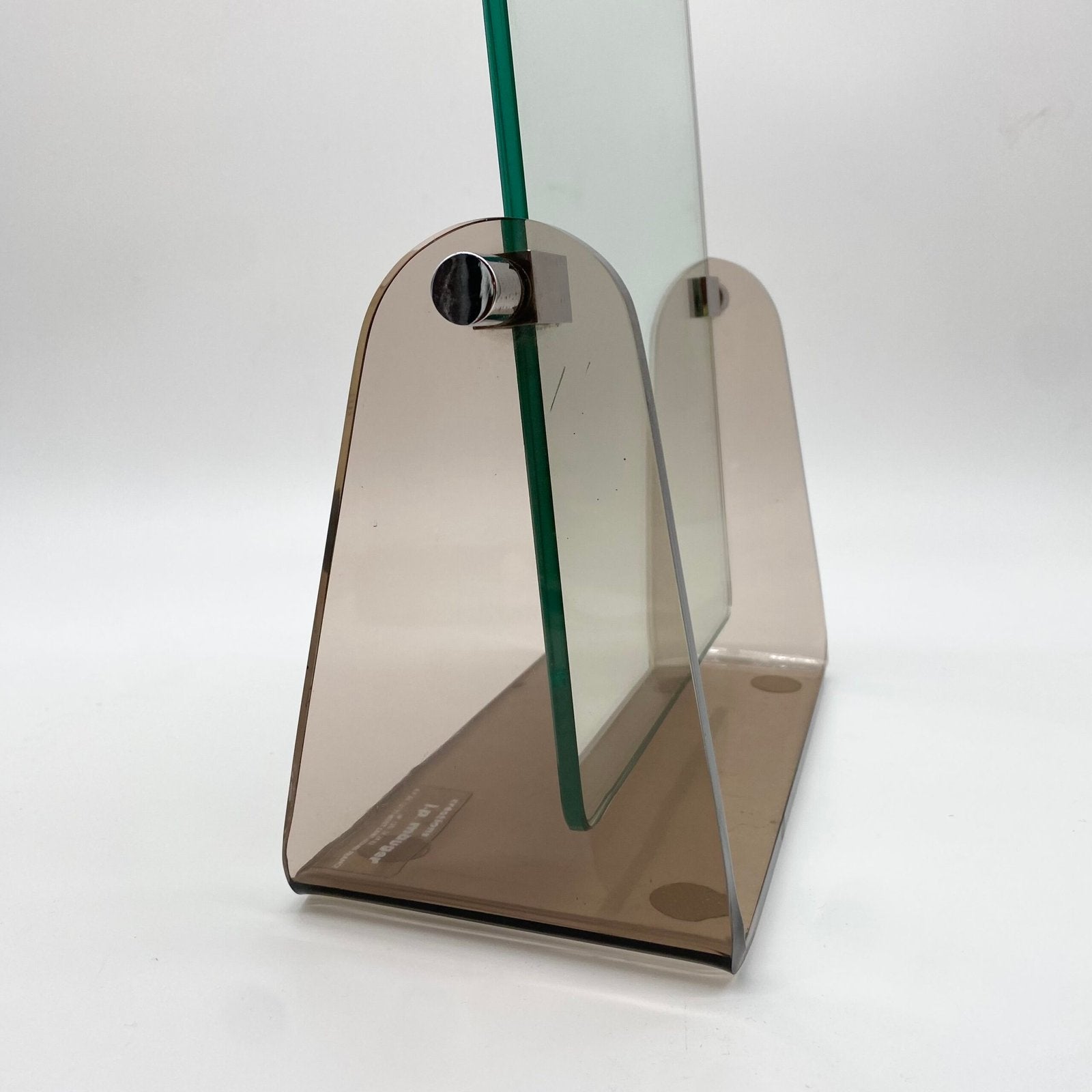 MIROIR PLEXI FUMÉ — CRÉATION J.P. MAUGER, 1970s