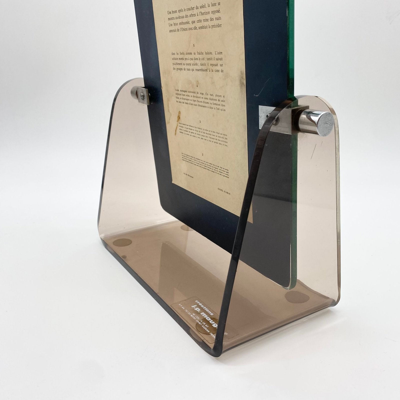 MIROIR PLEXI FUMÉ — CRÉATION J.P. MAUGER, 1970s