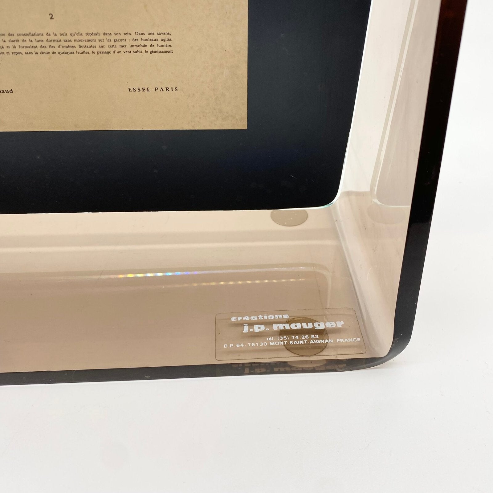MIROIR PLEXI FUMÉ — CRÉATION J.P. MAUGER, 1970s