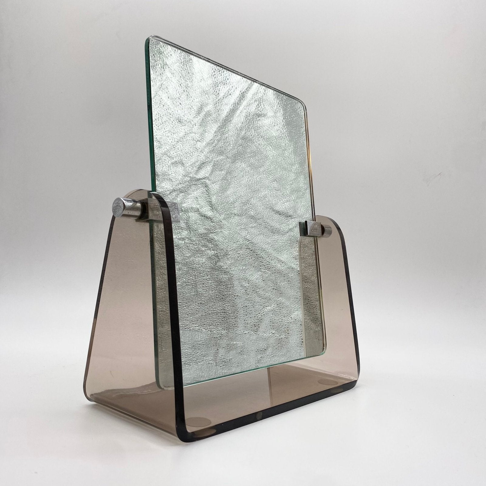 MIROIR PLEXI FUMÉ — CRÉATION J.P. MAUGER, 1970s