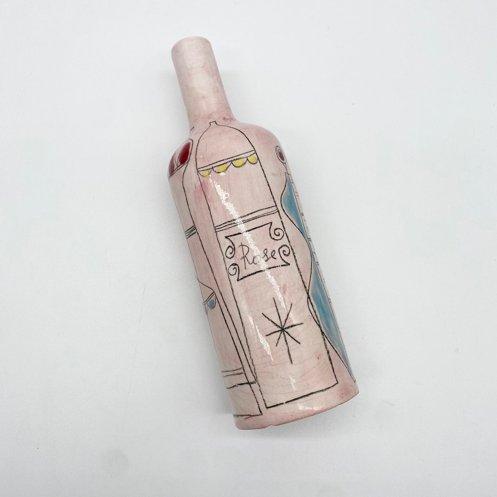 VASE "BOUTEILLE" CÉRAMIQUE, PRATO ITALY 1960s