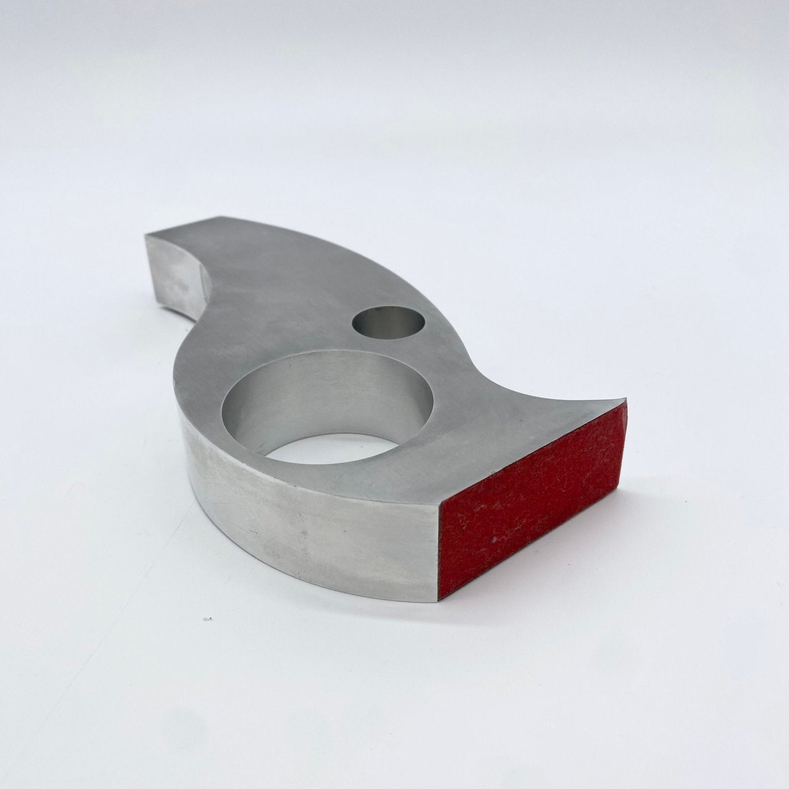 BOUGEOIR / VASE "SPAGE AGE" ALU BROSSÉ, 1970s