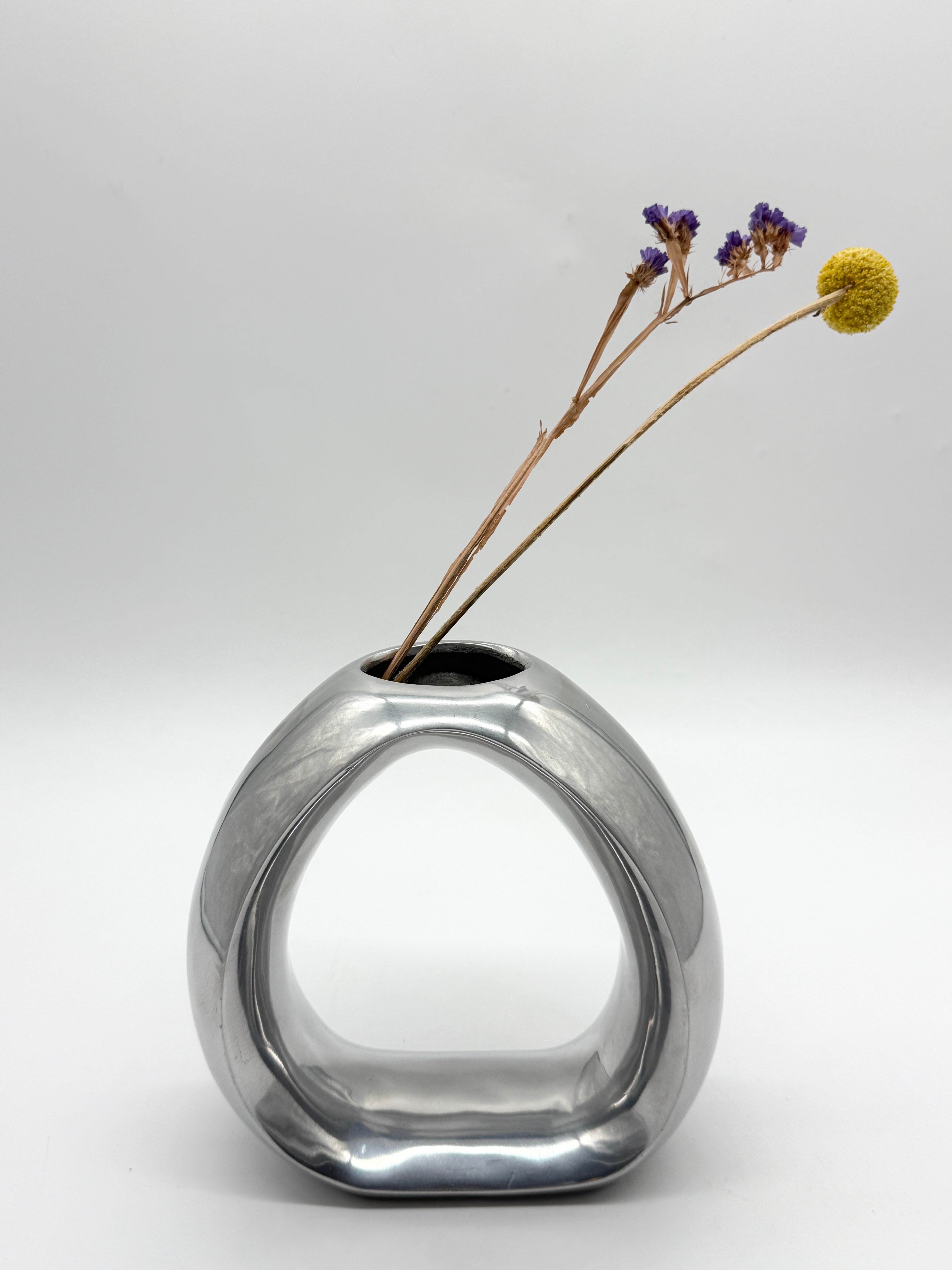 VASE BIOMORPHIQUE EN FONTE D’ALUMINIUM, 1970s