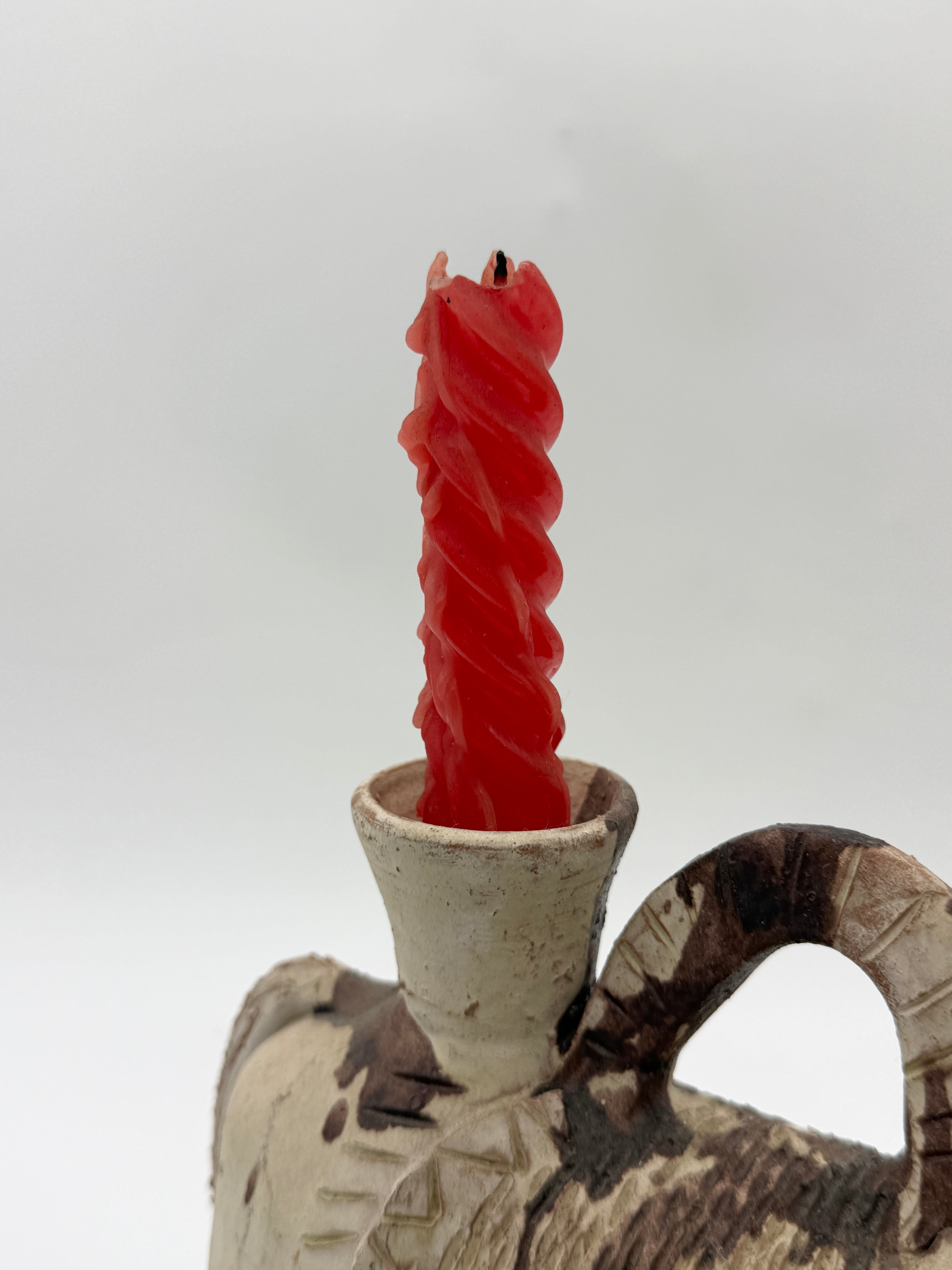 CHEVAL BOUGEOIR EN CÉRAMIQUE ARTISANALE SARDE, 1960s