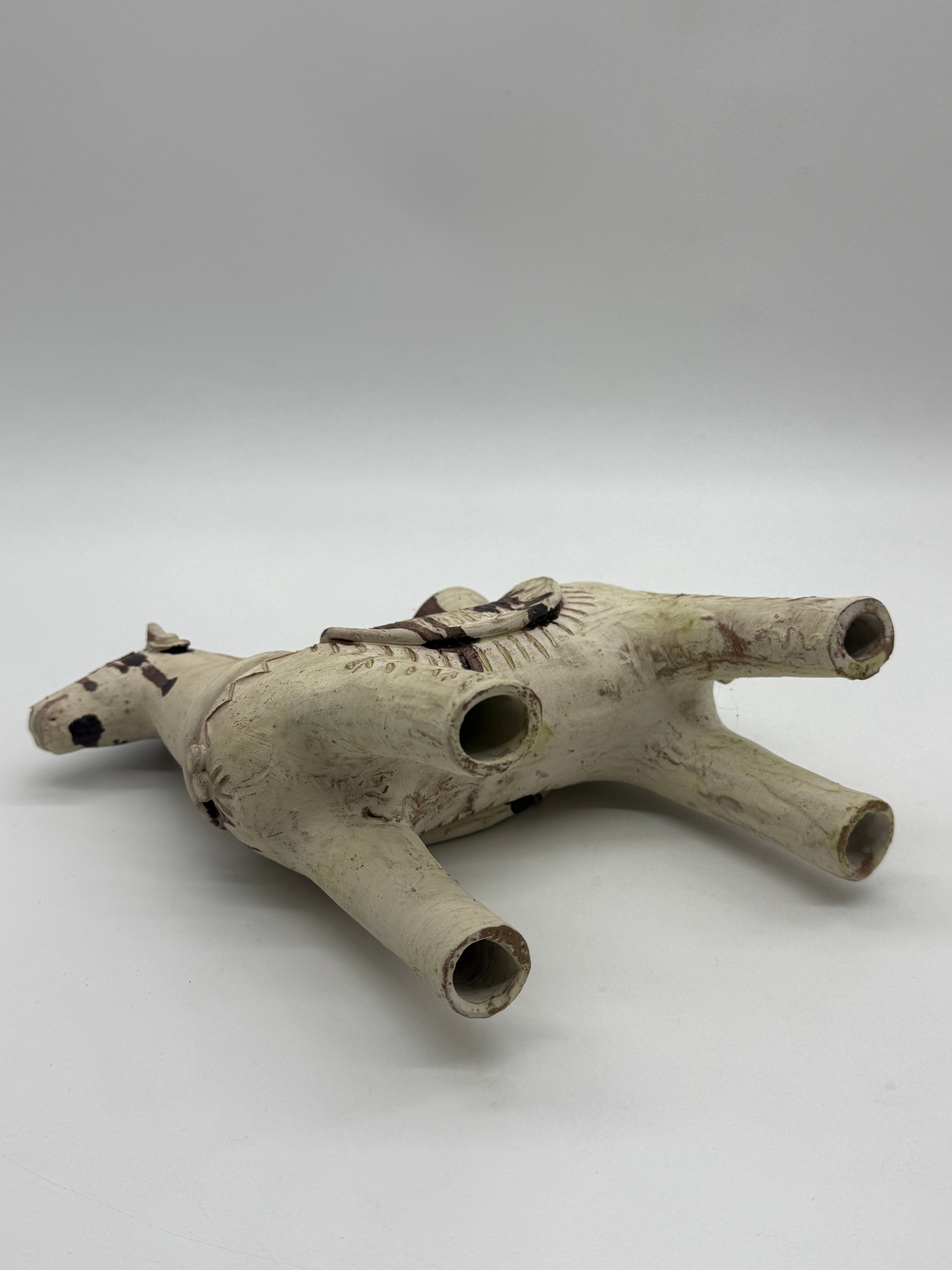 CHEVAL BOUGEOIR EN CÉRAMIQUE ARTISANALE SARDE, 1960s