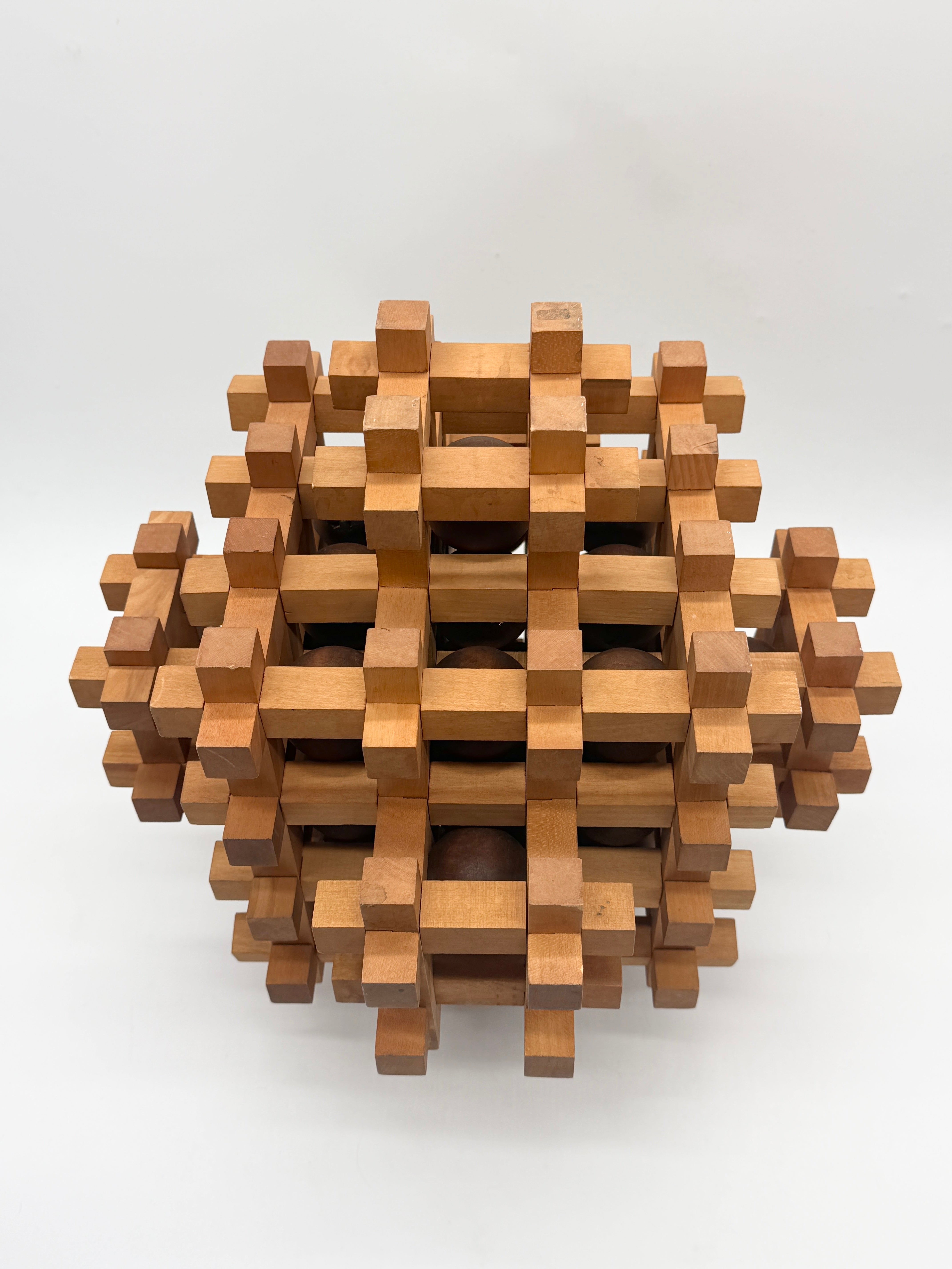 SCULPTURE-PUZZLE EN BOIS PAR SORI YANAGI, JAPON, 1970s