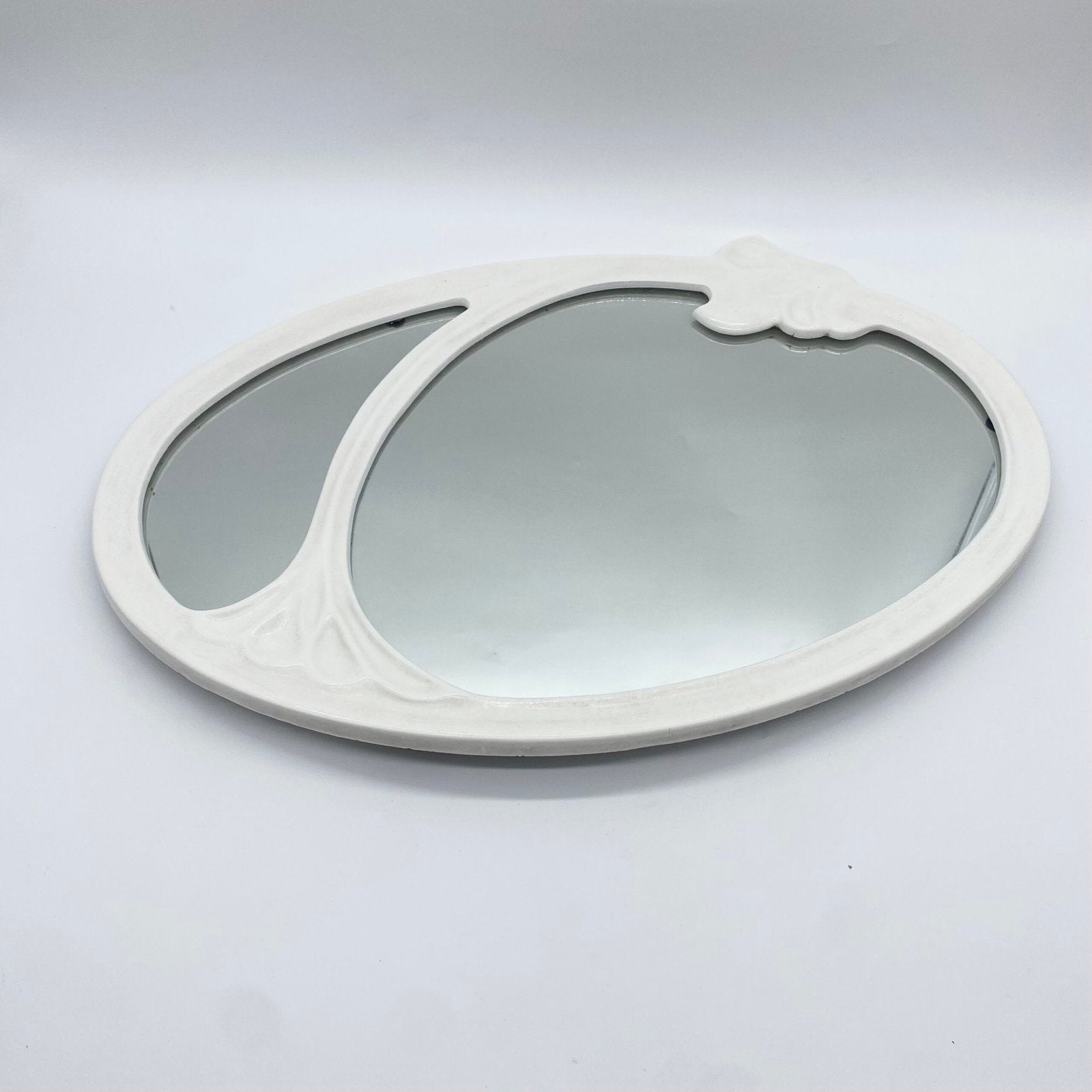 GRAND MIROIR "OVALE" EN FONTE – ART DÉCO