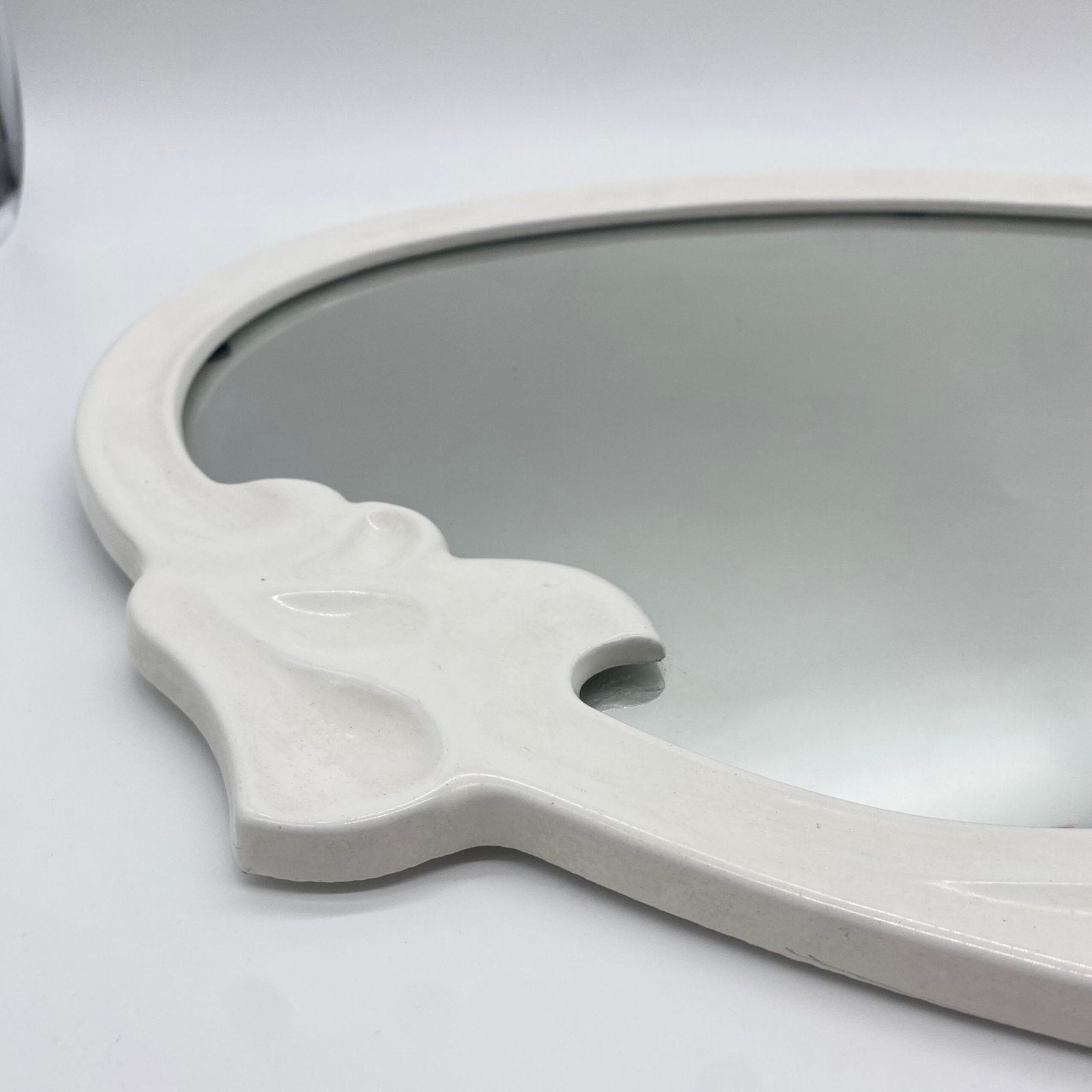 GRAND MIROIR "OVALE" EN FONTE – ART DÉCO