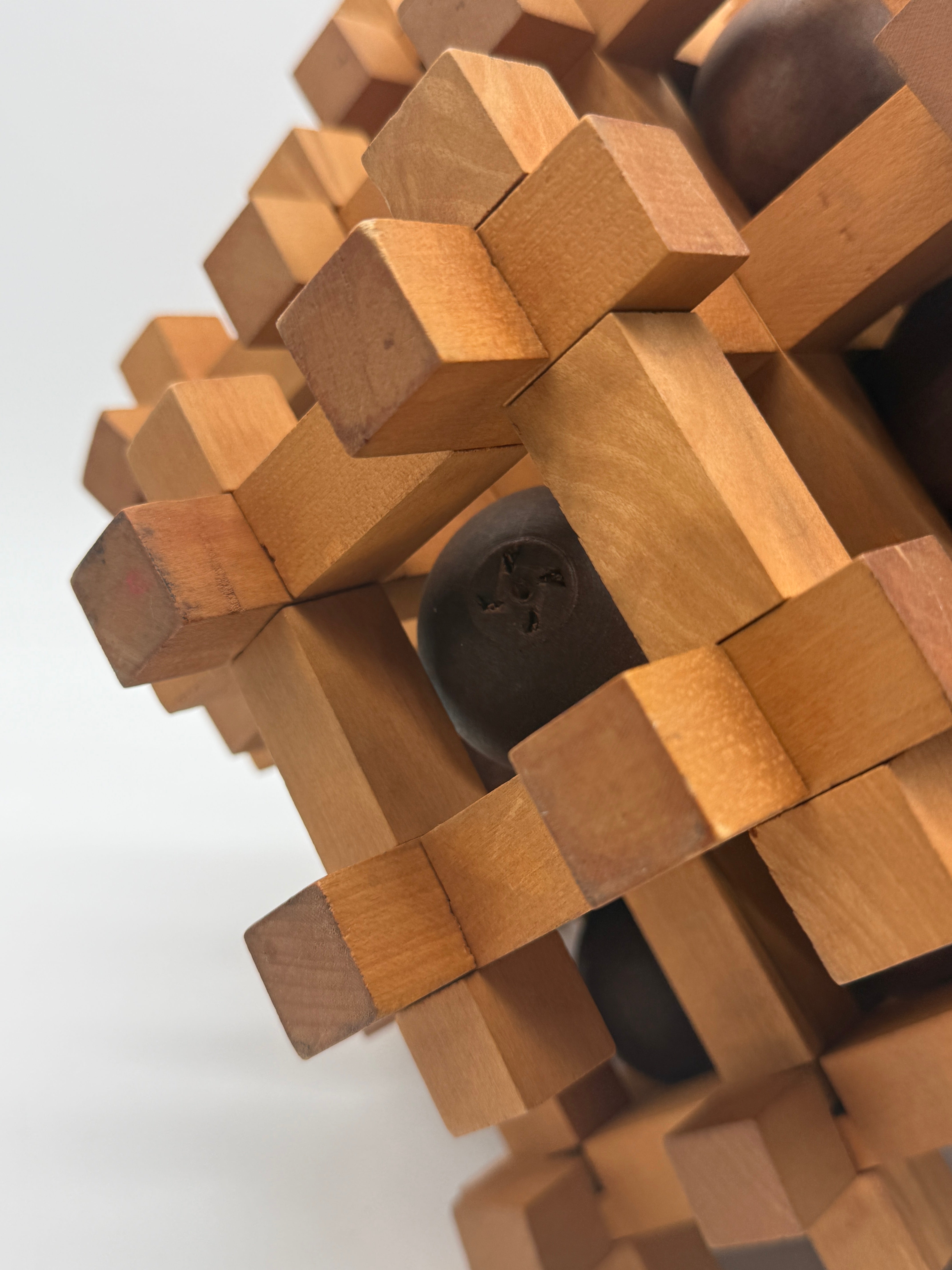 SCULPTURE-PUZZLE EN BOIS PAR SORI YANAGI, JAPON, 1970s