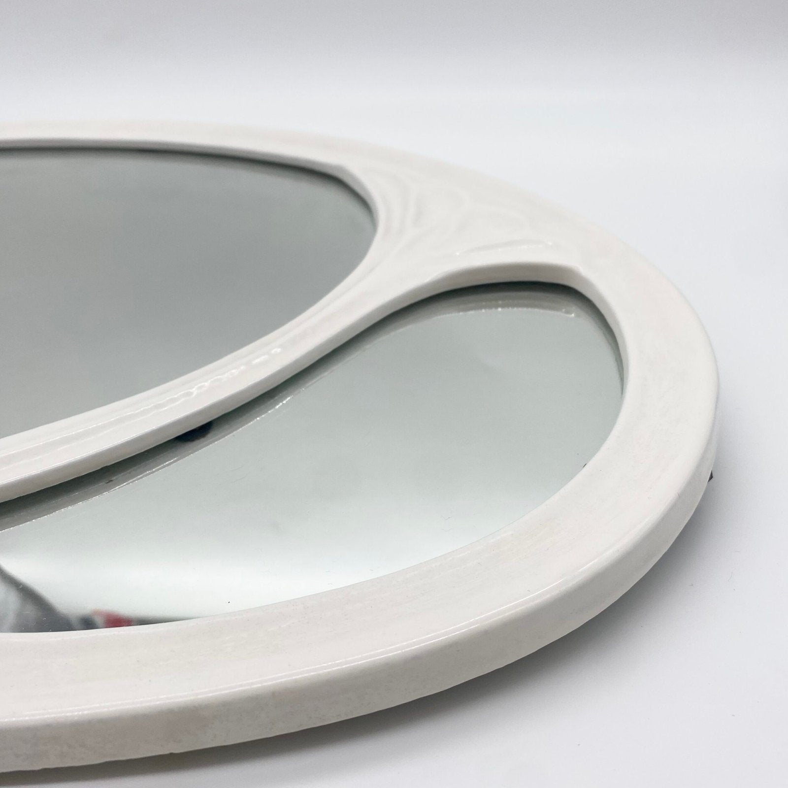 GRAND MIROIR "OVALE" EN FONTE – ART DÉCO
