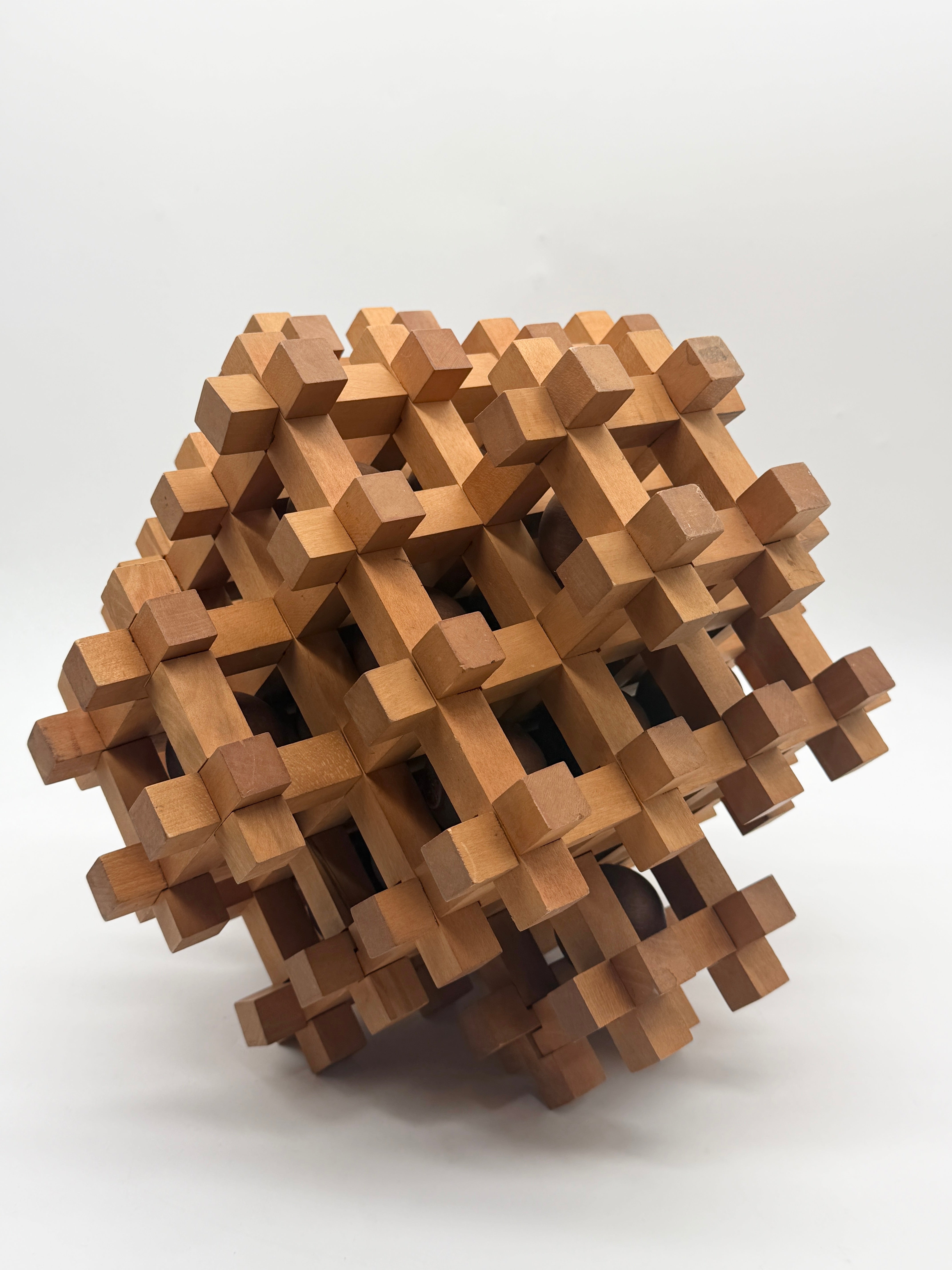 SCULPTURE-PUZZLE EN BOIS PAR SORI YANAGI, JAPON, 1970s