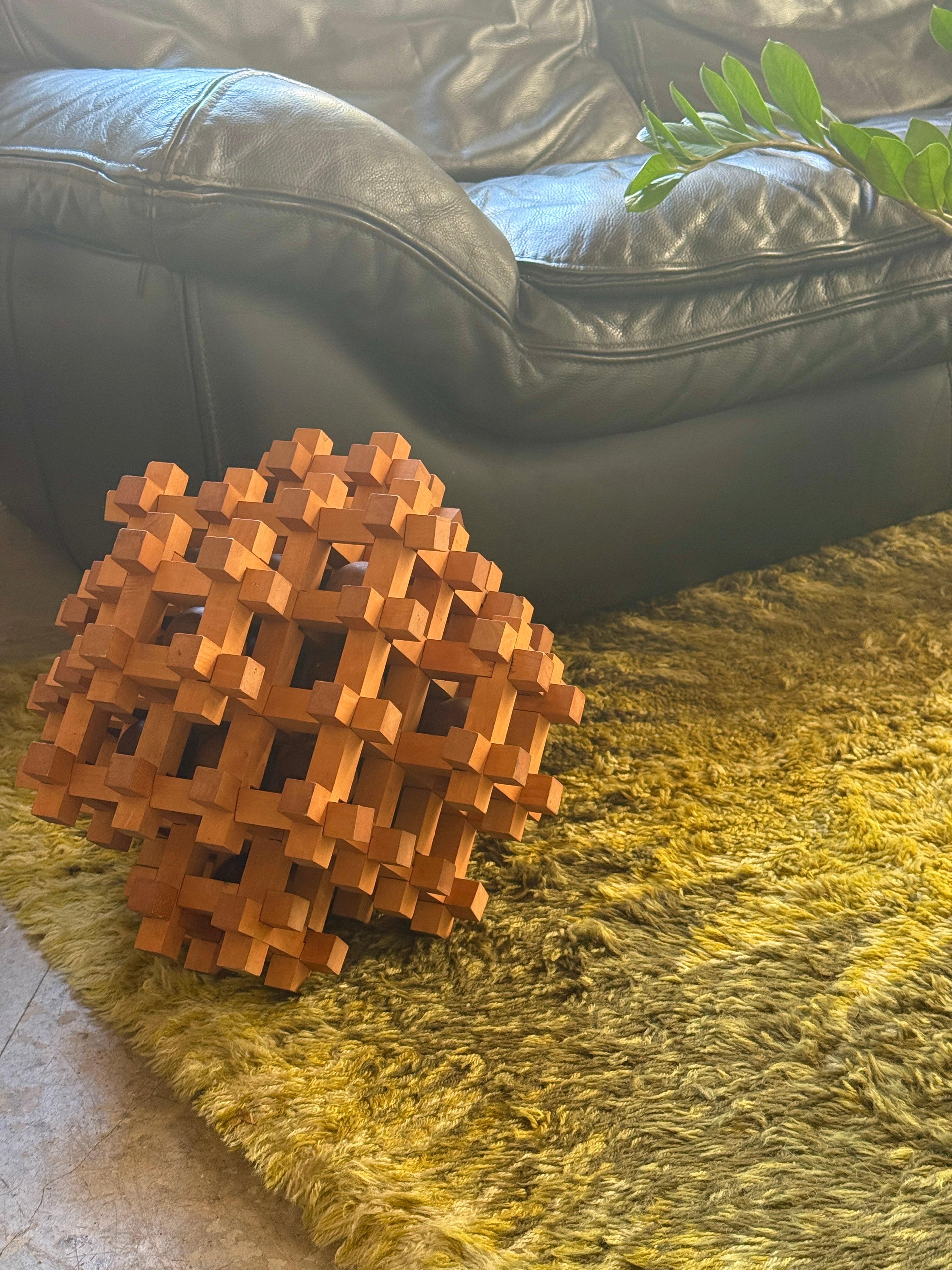 SCULPTURE-PUZZLE EN BOIS PAR SORI YANAGI, JAPON, 1970s