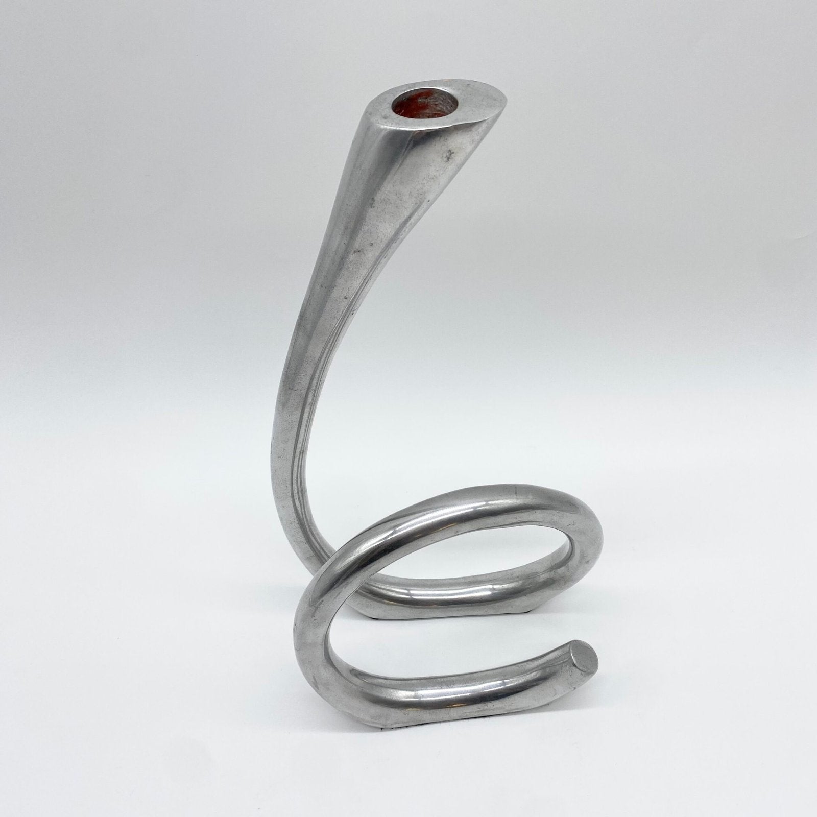 BOUGEOIR BIOMORPHIQUE / FONTE D'ALU – 1980s