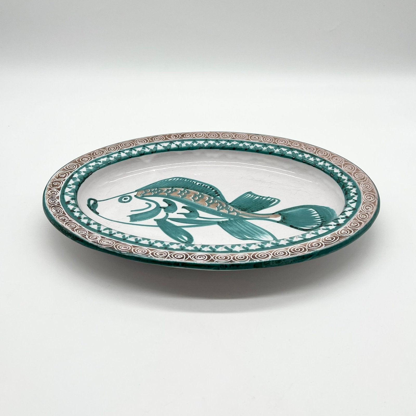 PLAT OVALE ROBERT PICAULT – MOTIF POISSON, 1950