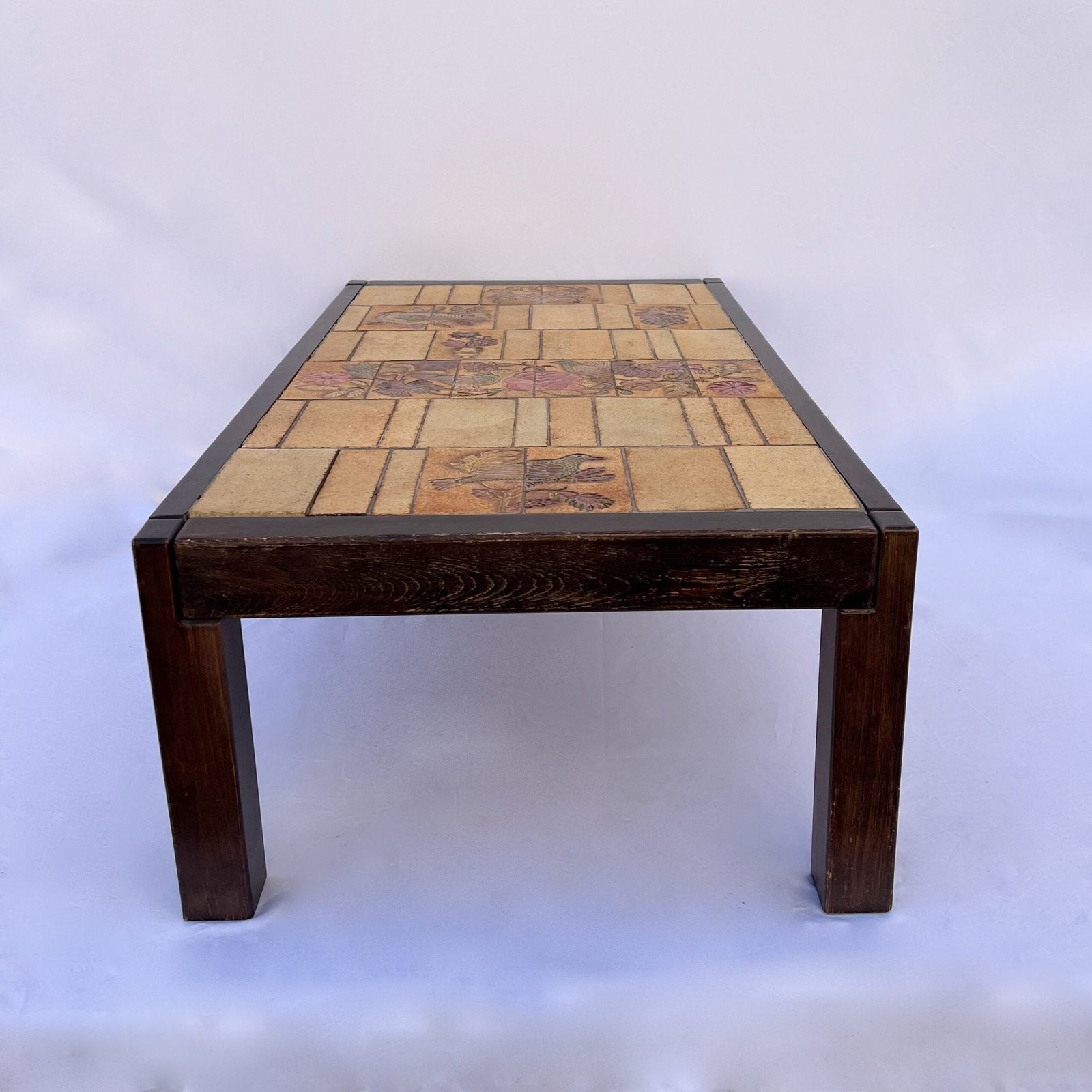CERAMIC COFFEE TABLE BY RAYMONDE LEDUC, VALLAURIS 1960