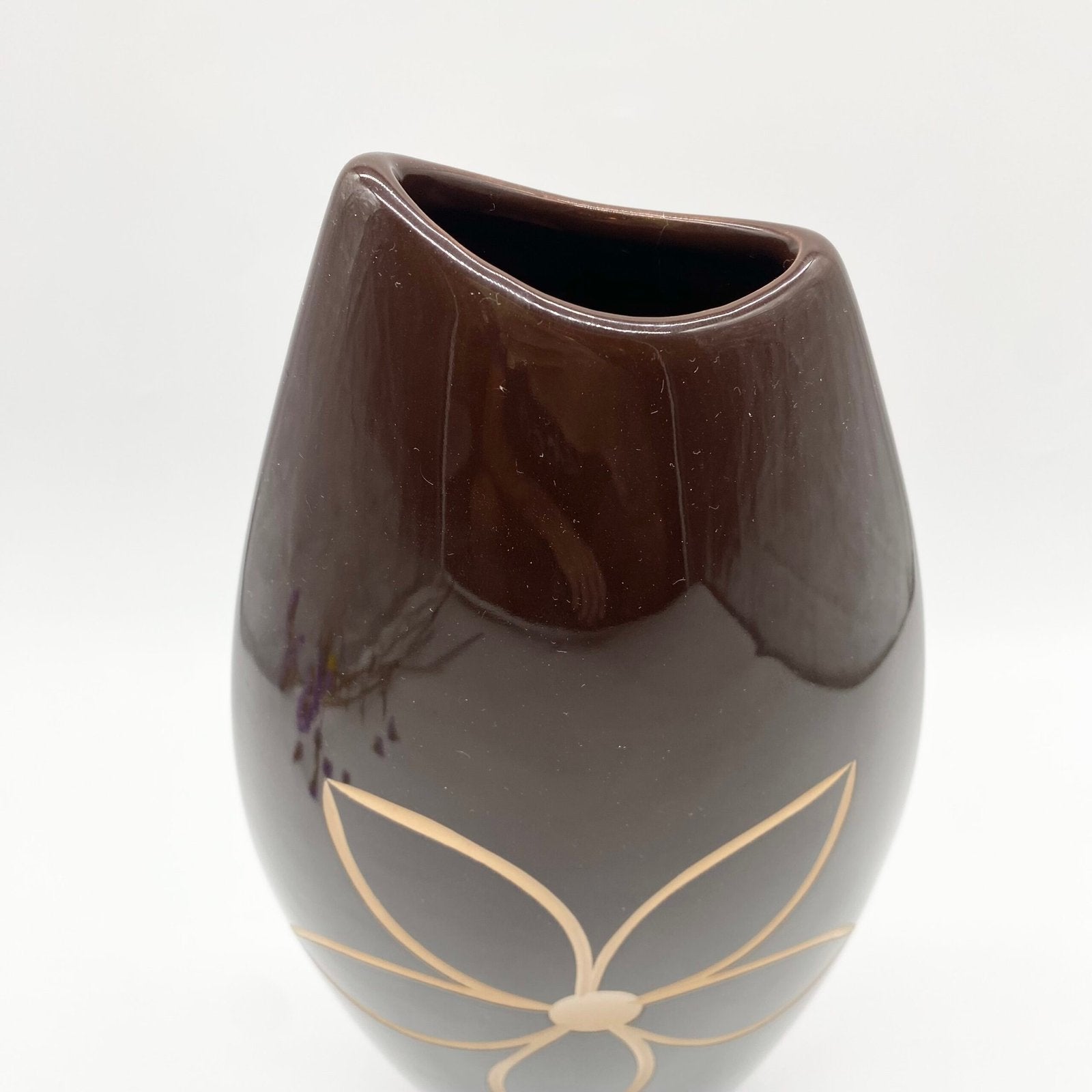 VASE "FLEUR" / CÉRAMIQUE ÉMAILLÉE – 1970s