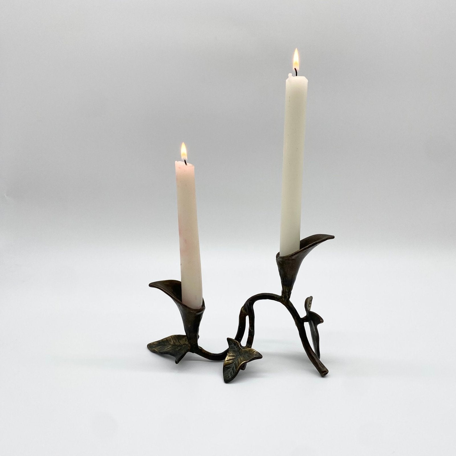 BOUGEOIR EN BRONZE – FLORAL, 1960s