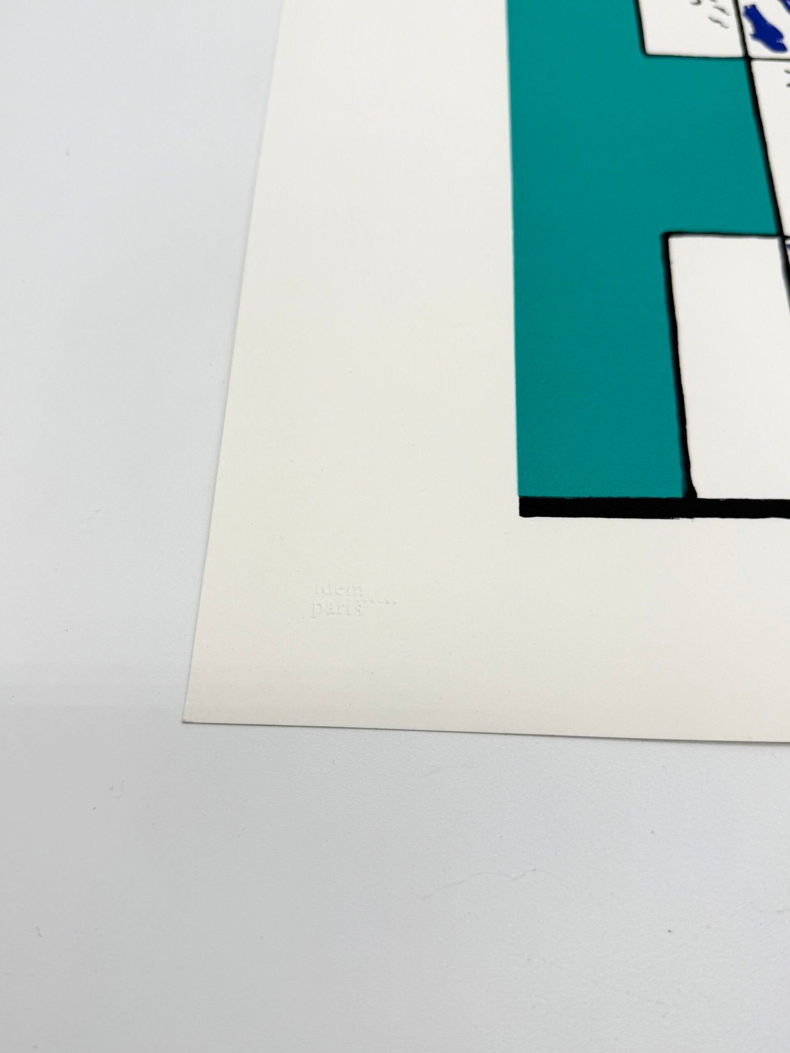 LA MAIN BLEUE — LITHOGRAPHIE D’APRÈS LE CORBUSIER (239/700 IDEM PARIS)