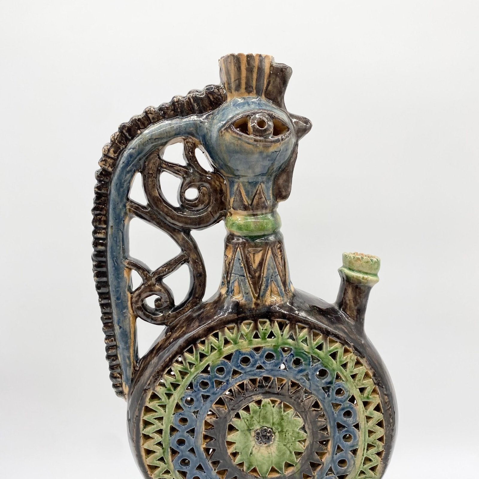 CRUCHE "COCOTTE XXL" CÉRAMIQUE DE MANISES, 1950s