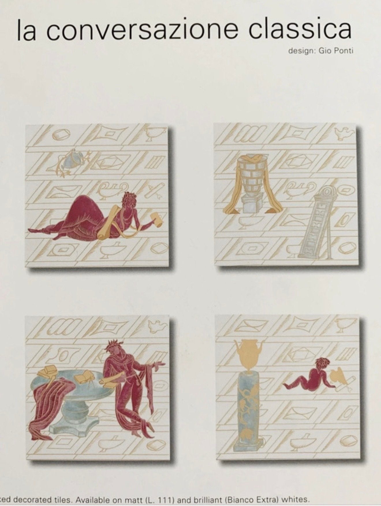 CÉRAMIQUE GIO PONTI — « LA CONVERSAZIONE CLASSICA », 1980s