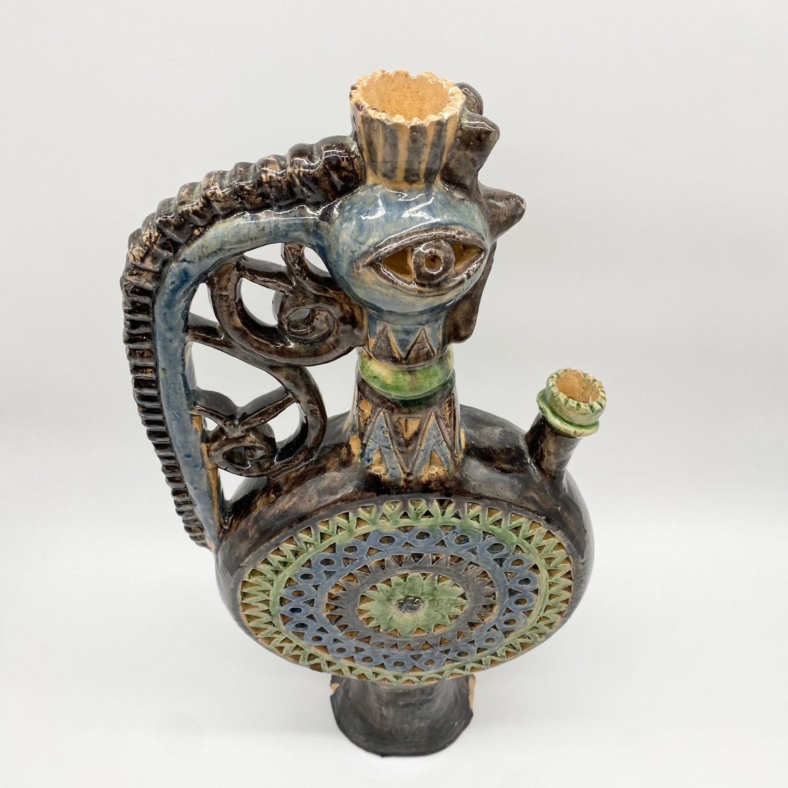 CRUCHE "COCOTTE XXL" CÉRAMIQUE DE MANISES, 1950s