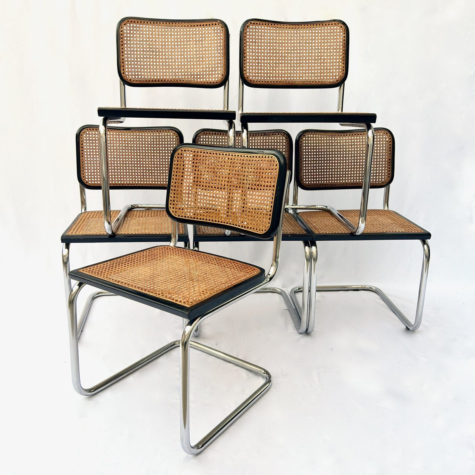 B32 CESCA CHAIRS BY MARCEL BREUER, 1980 ITALY