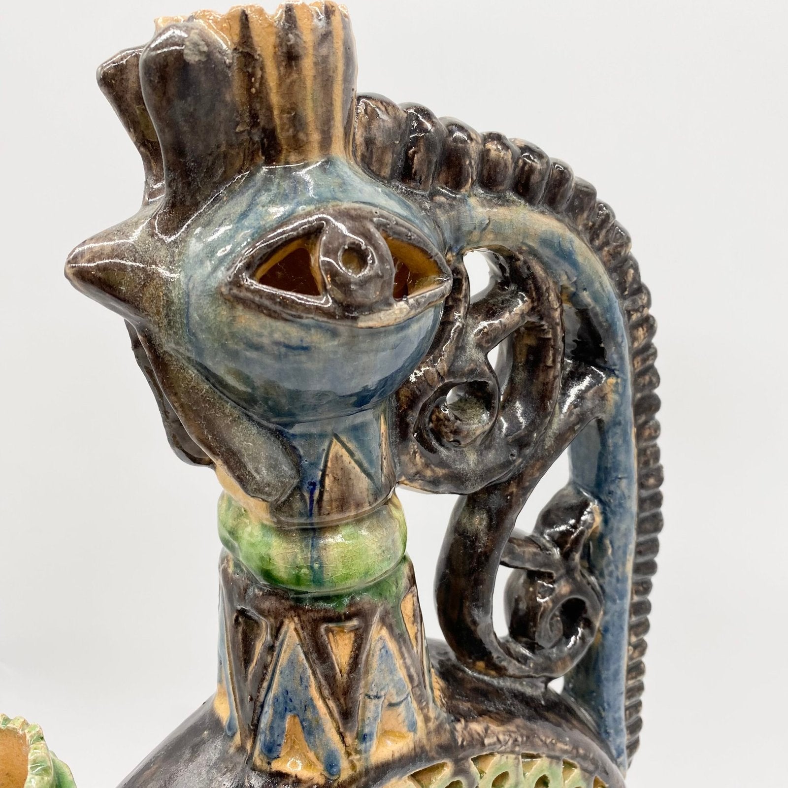 CRUCHE "COCOTTE XXL" CÉRAMIQUE DE MANISES, 1950s