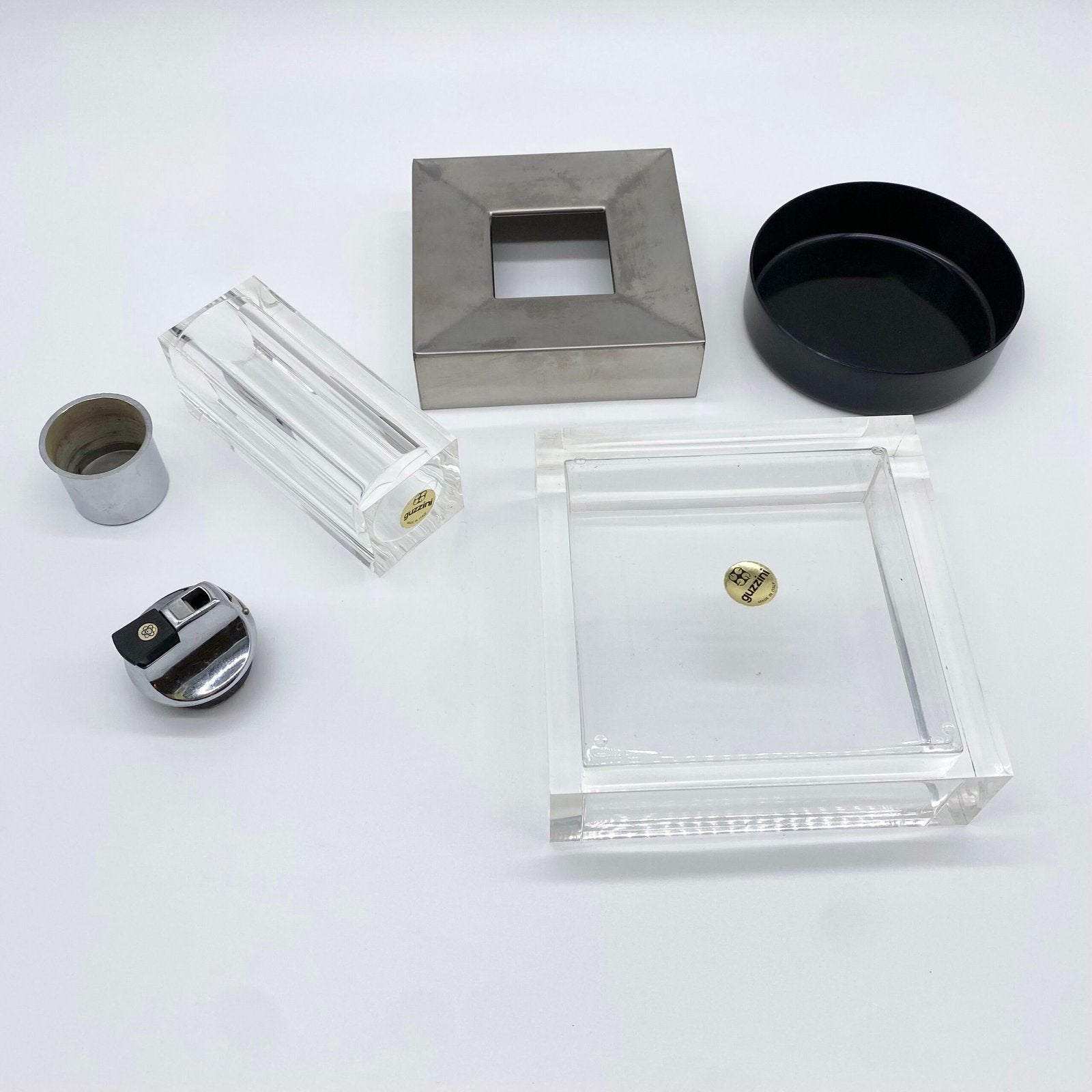 SMOKING SET "FABIO MANLIO CIOCCA" POUR GUZZINI – ITALY, 1970s