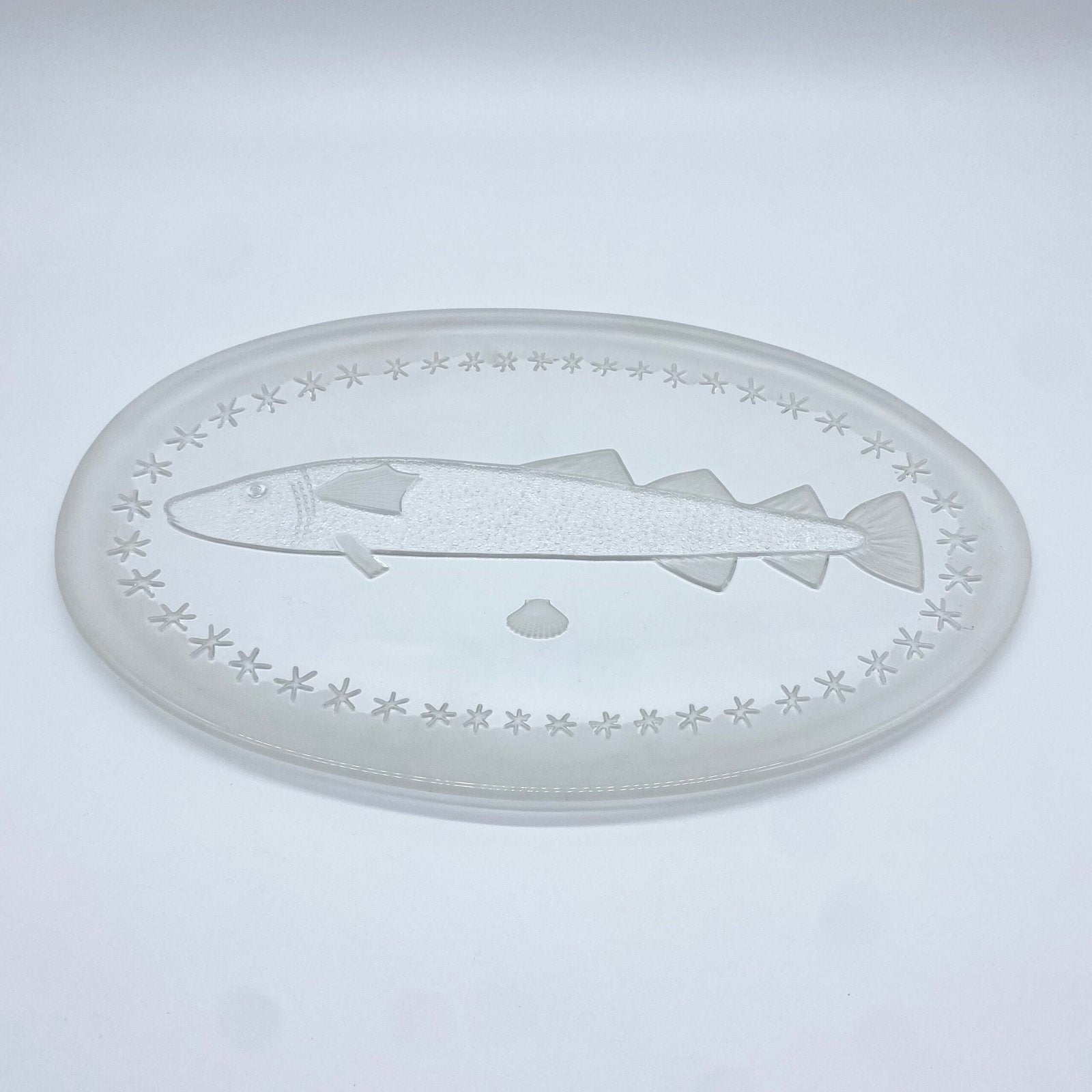 PLATEAU EN VERRE "WALTHER" – SÉRIE « OCEAN LIFE » – 1970s